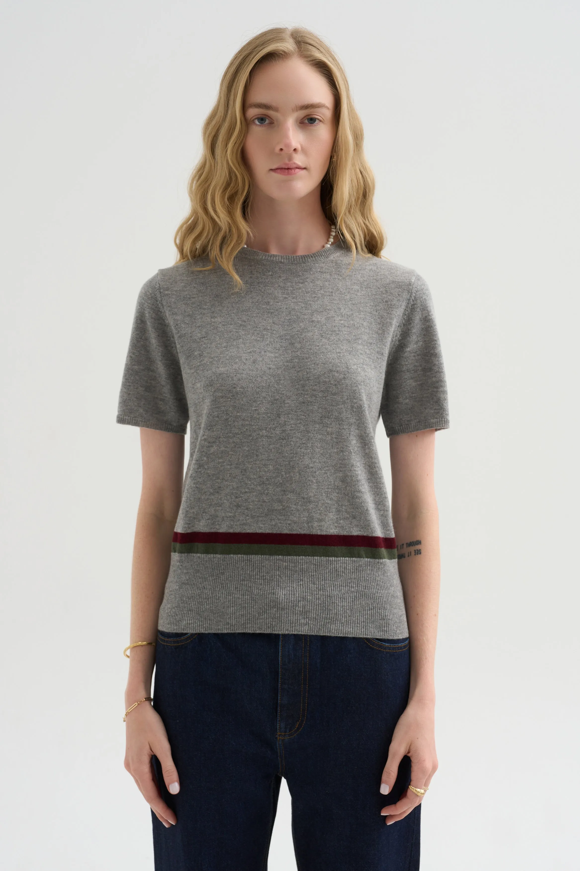 Stripe Sweater, Heather Melange sold by Kick Pleat product image thumbnail 2
