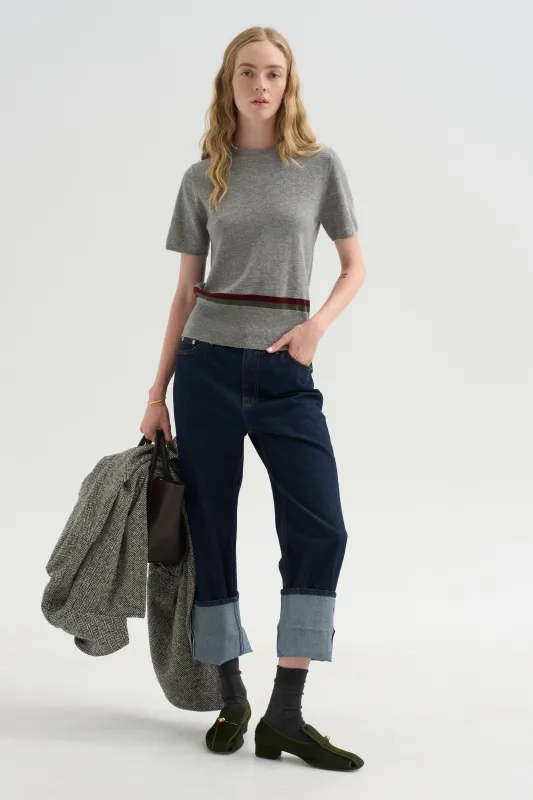 Stripe Sweater, Heather Melange made by Allude