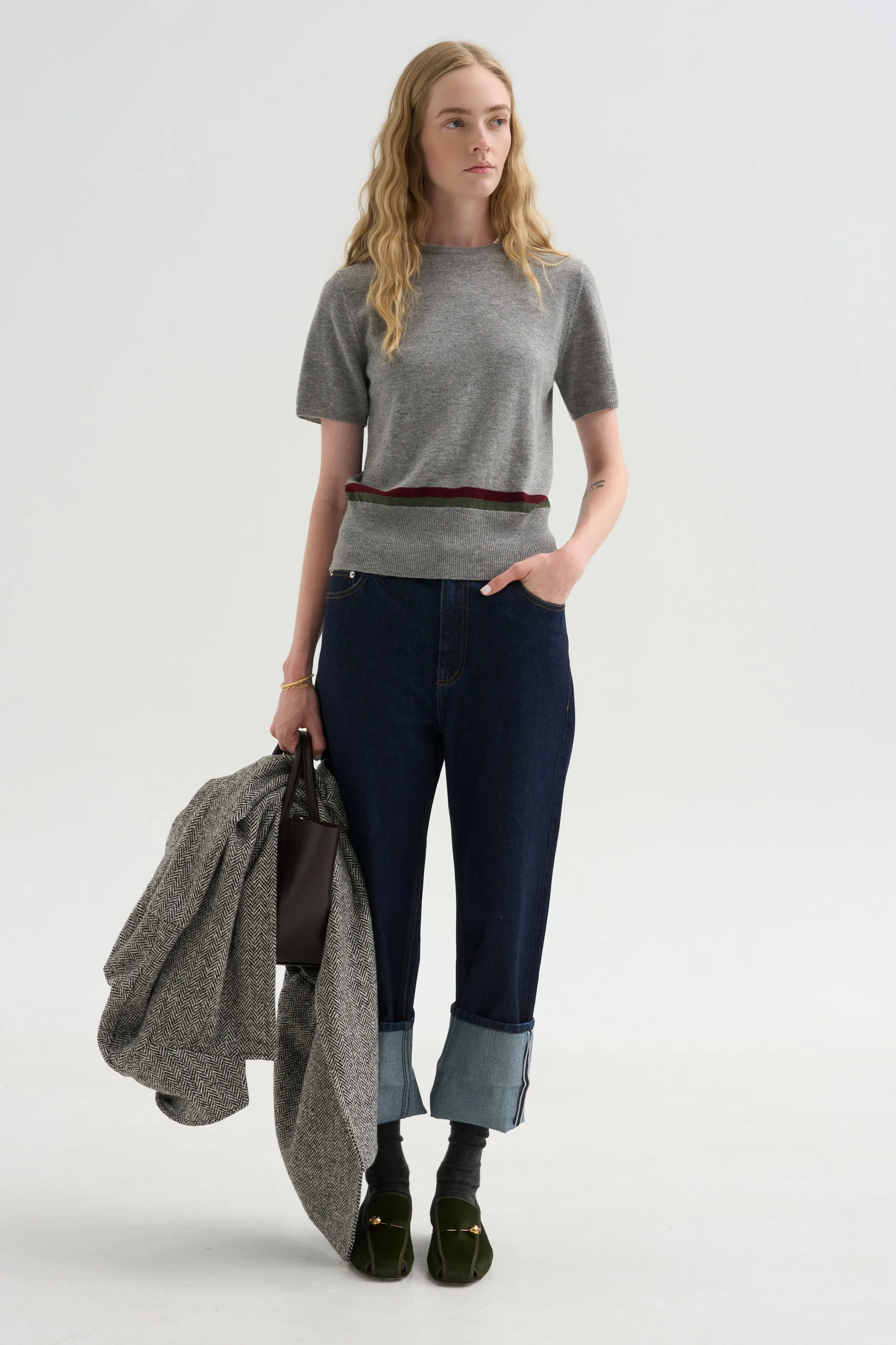 Stripe Sweater, Heather Melange sold by Kick Pleat product image thumbnail 5