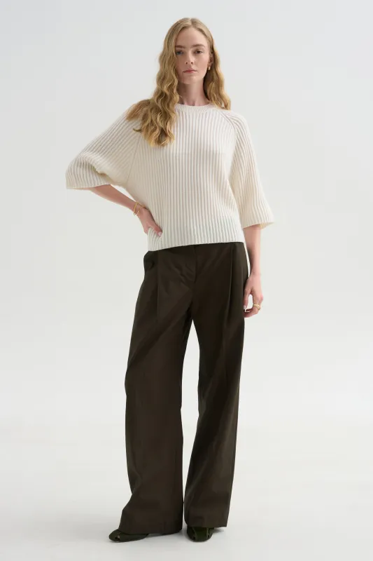 Round Neck Sweater, Fleur De Sel made by Allude