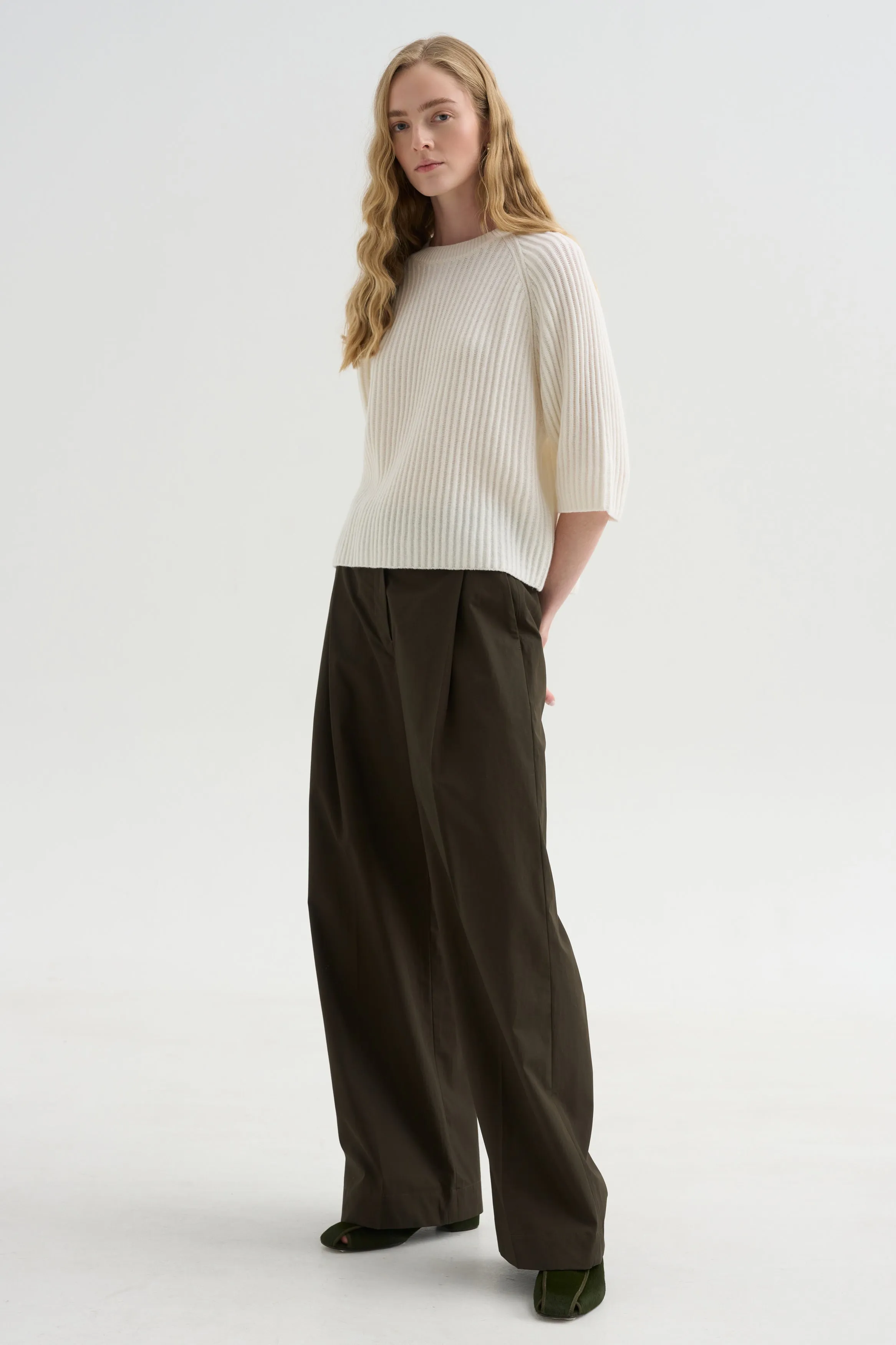 Round Neck Sweater, Fleur De Sel sold by Kick Pleat product image thumbnail 5