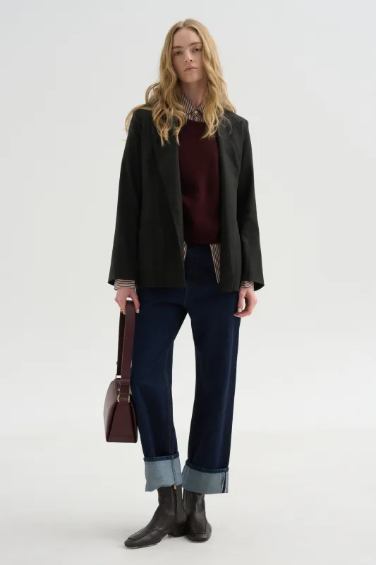 Loose Blazer Flanella, Moss made by Dusan