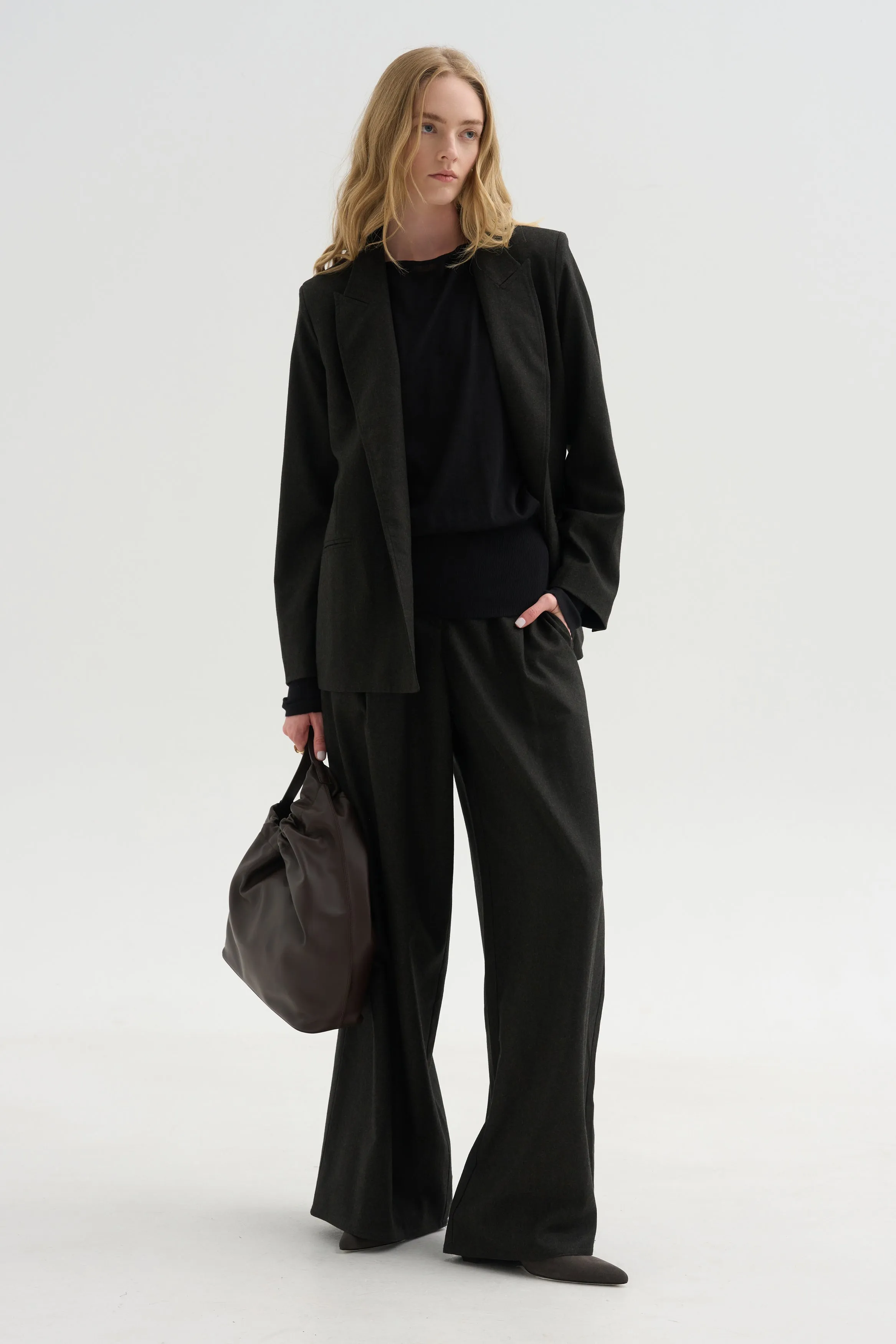 Long Sleeve Blouse Sweater, Black sold by Kick Pleat product image thumbnail 5