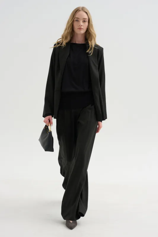 Long Sleeve Blouse Sweater, Black made by Dusan