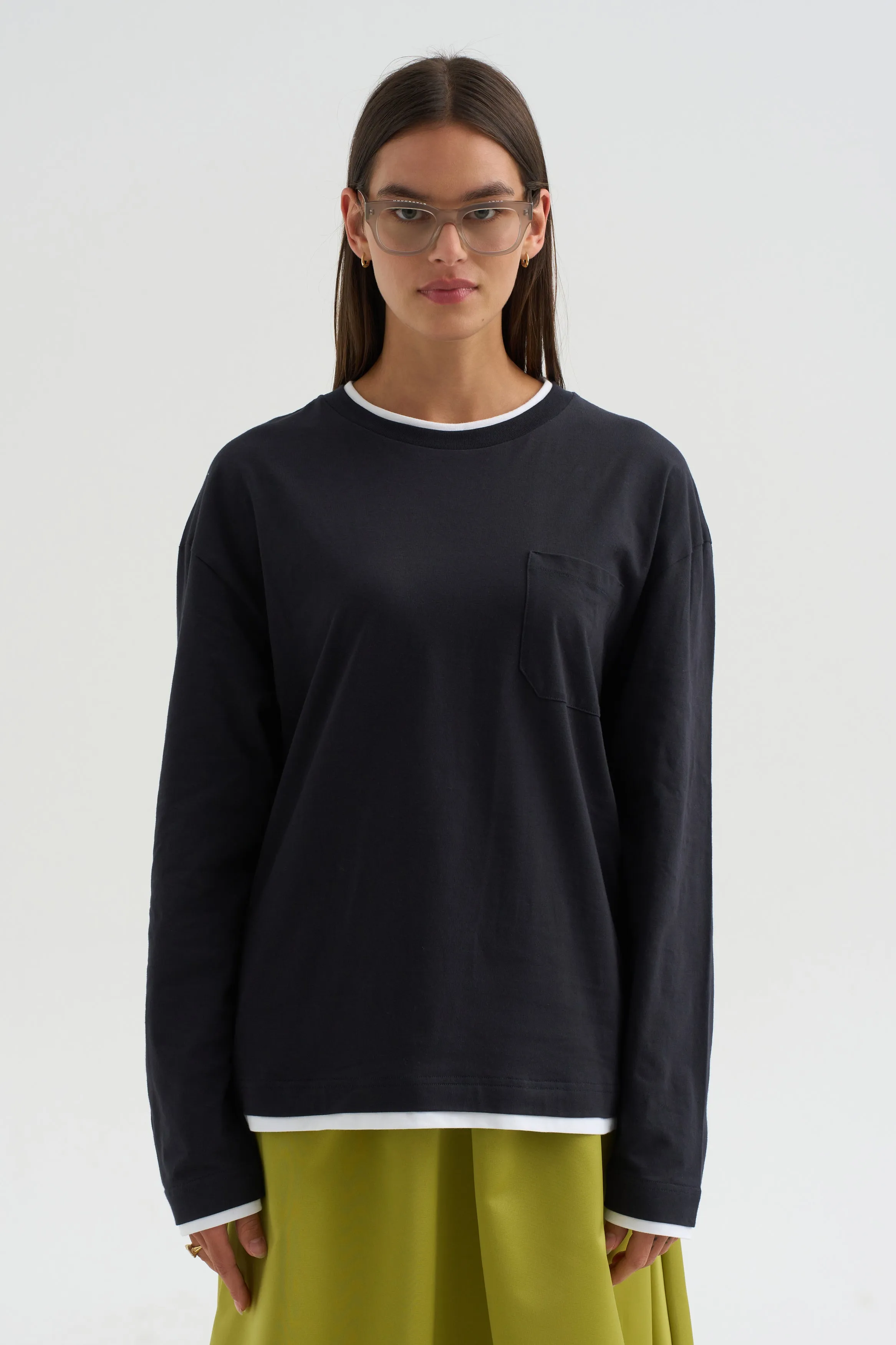 Long Sleeve T-Shirt, Blu-Black sold by Kick Pleat product image thumbnail 2