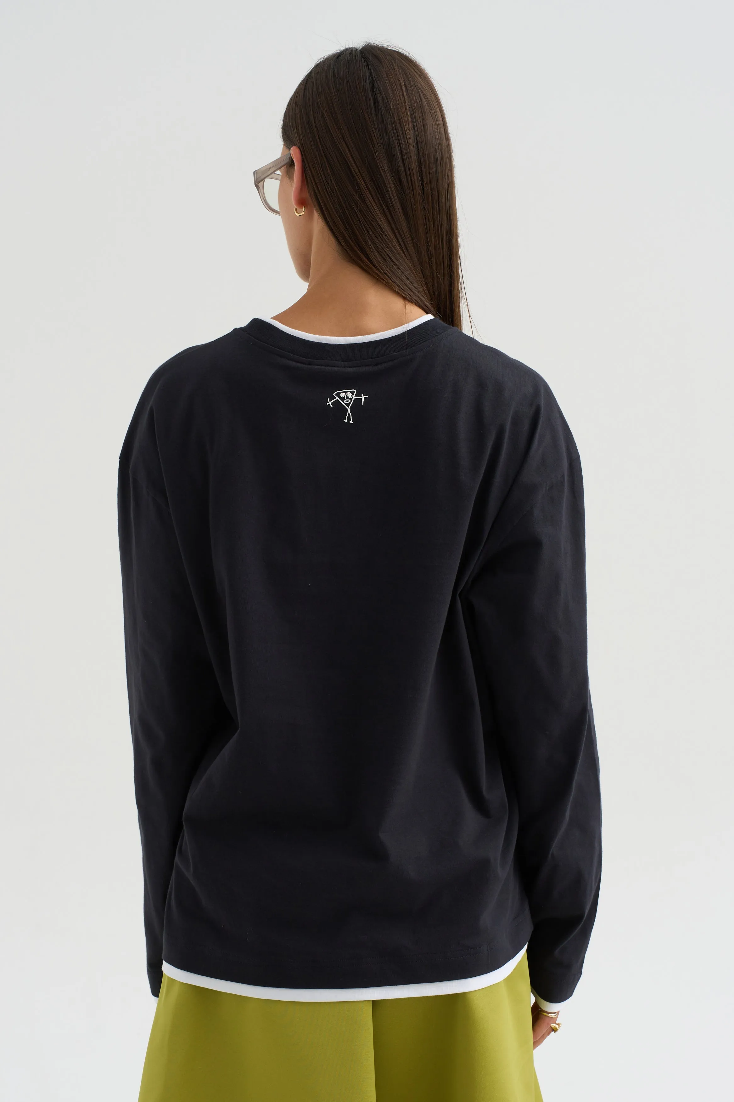 Long Sleeve T-Shirt, Blu-Black sold by Kick Pleat product image thumbnail 4