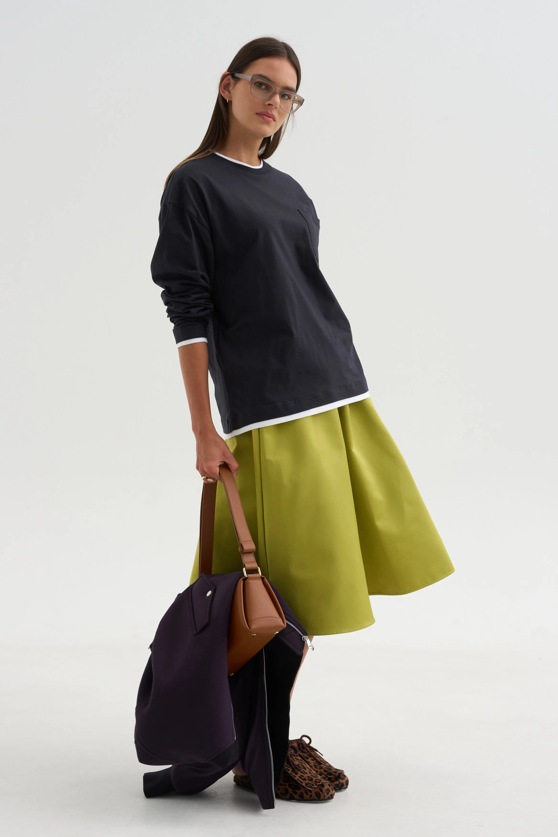 Long Sleeve T-Shirt, Blu-Black sold by Kick Pleat
