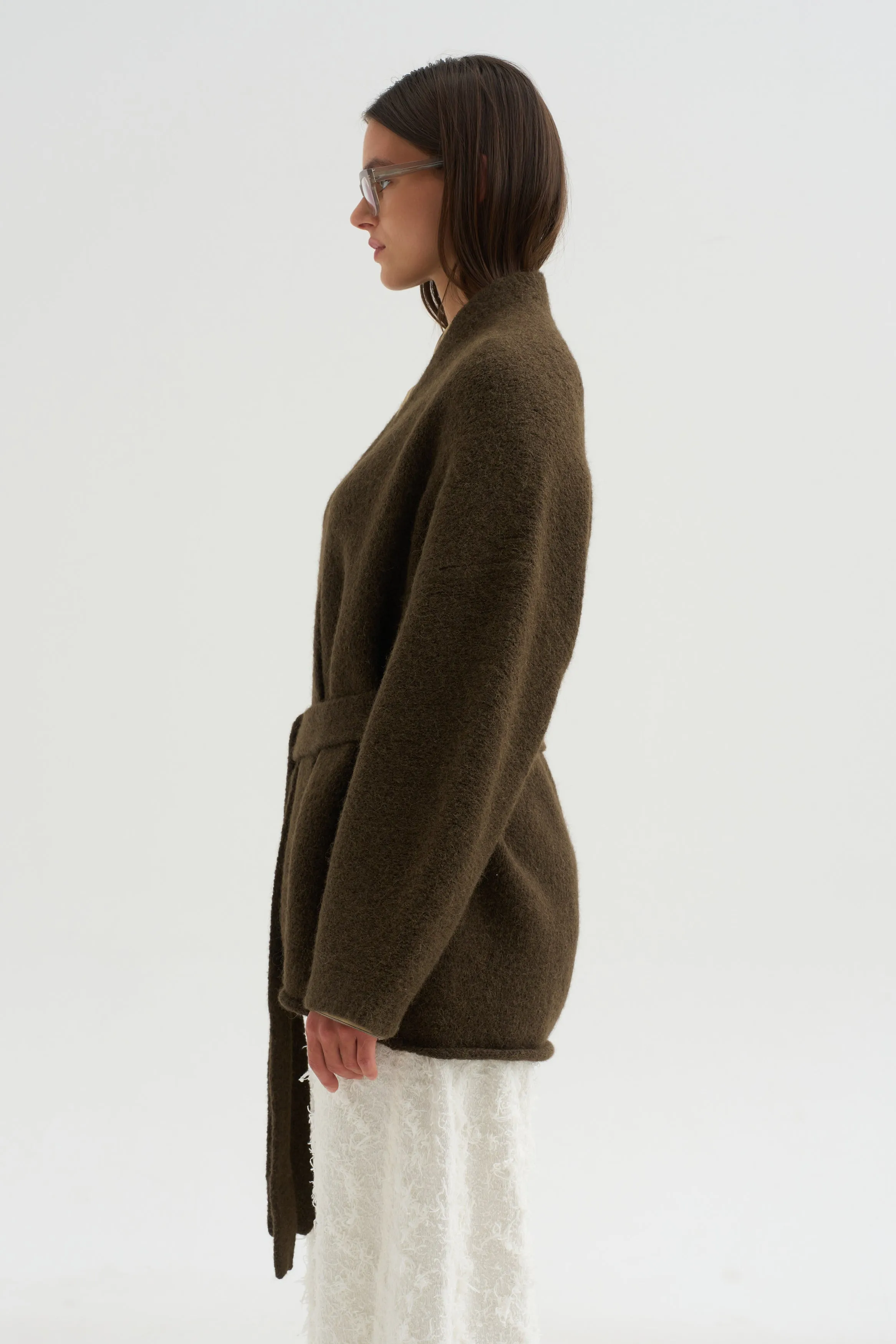 Coto Cardigan, Olive sold by Kick Pleat product image thumbnail 3