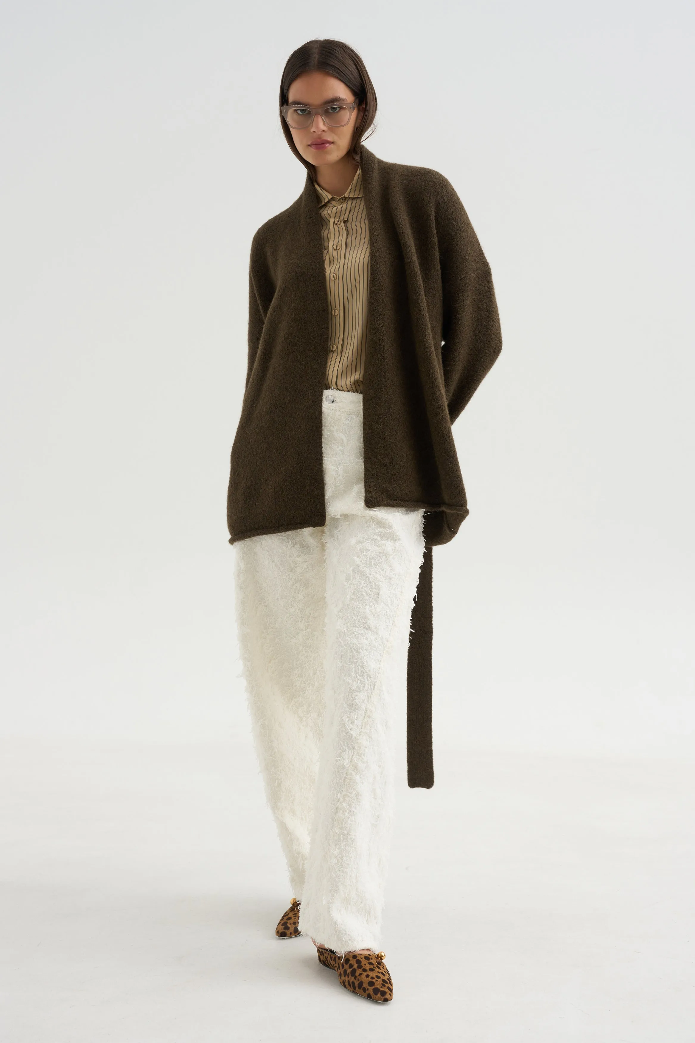 Coto Cardigan, Olive sold by Kick Pleat