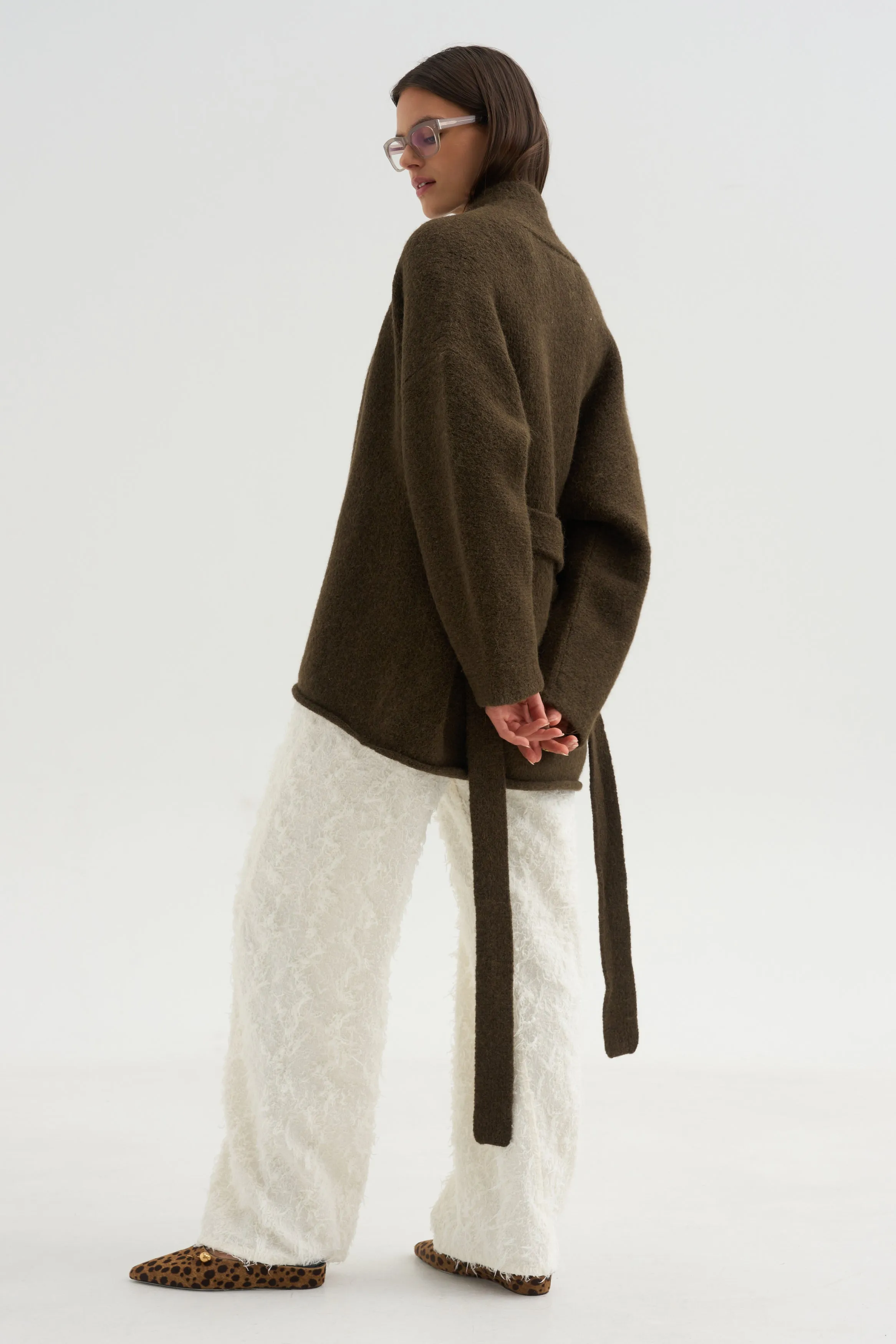 Coto Cardigan, Olive sold by Kick Pleat product image thumbnail 5