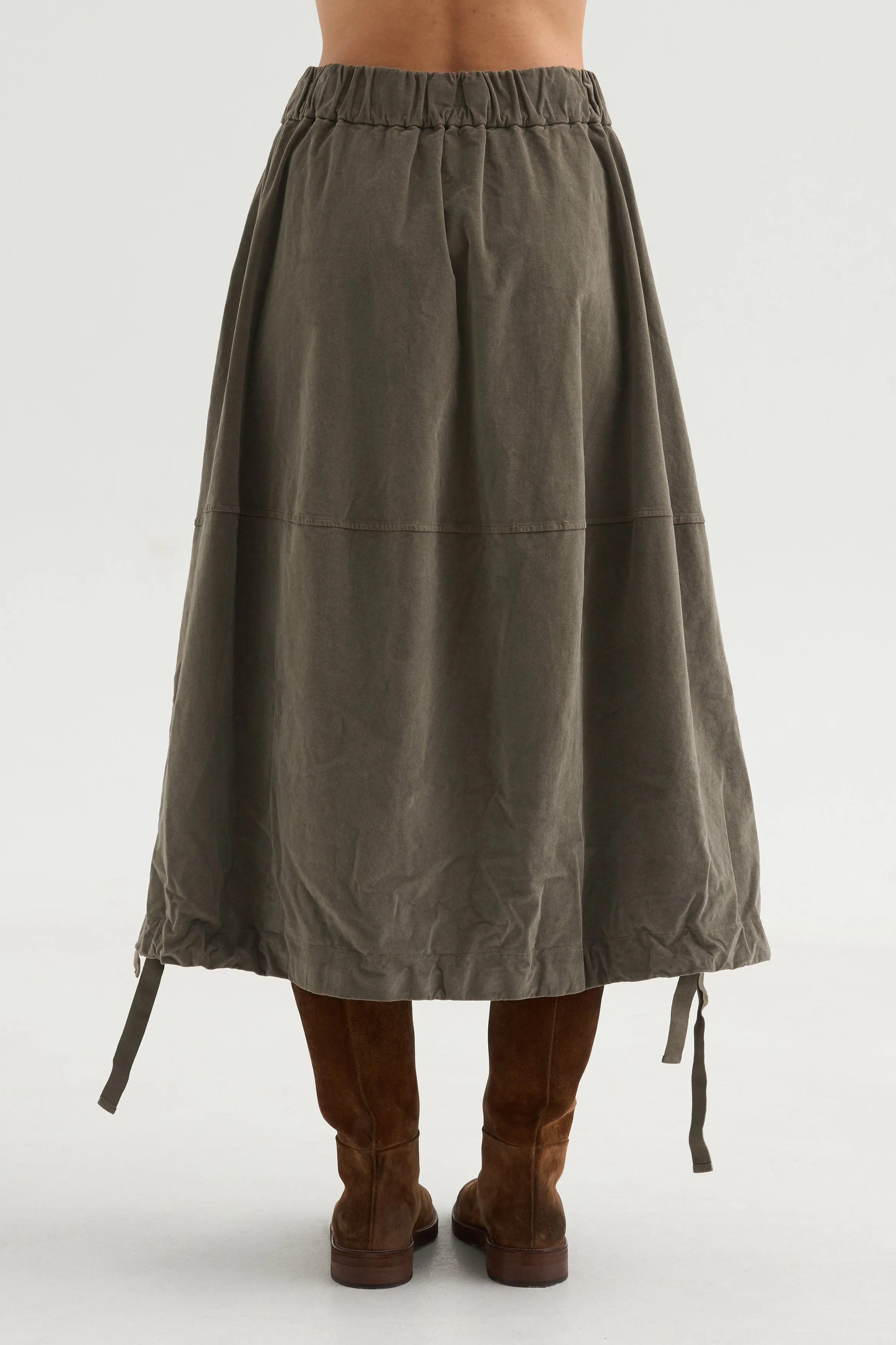 Velvet Balloon Skirt, Taupe sold by Kick Pleat product image thumbnail 4