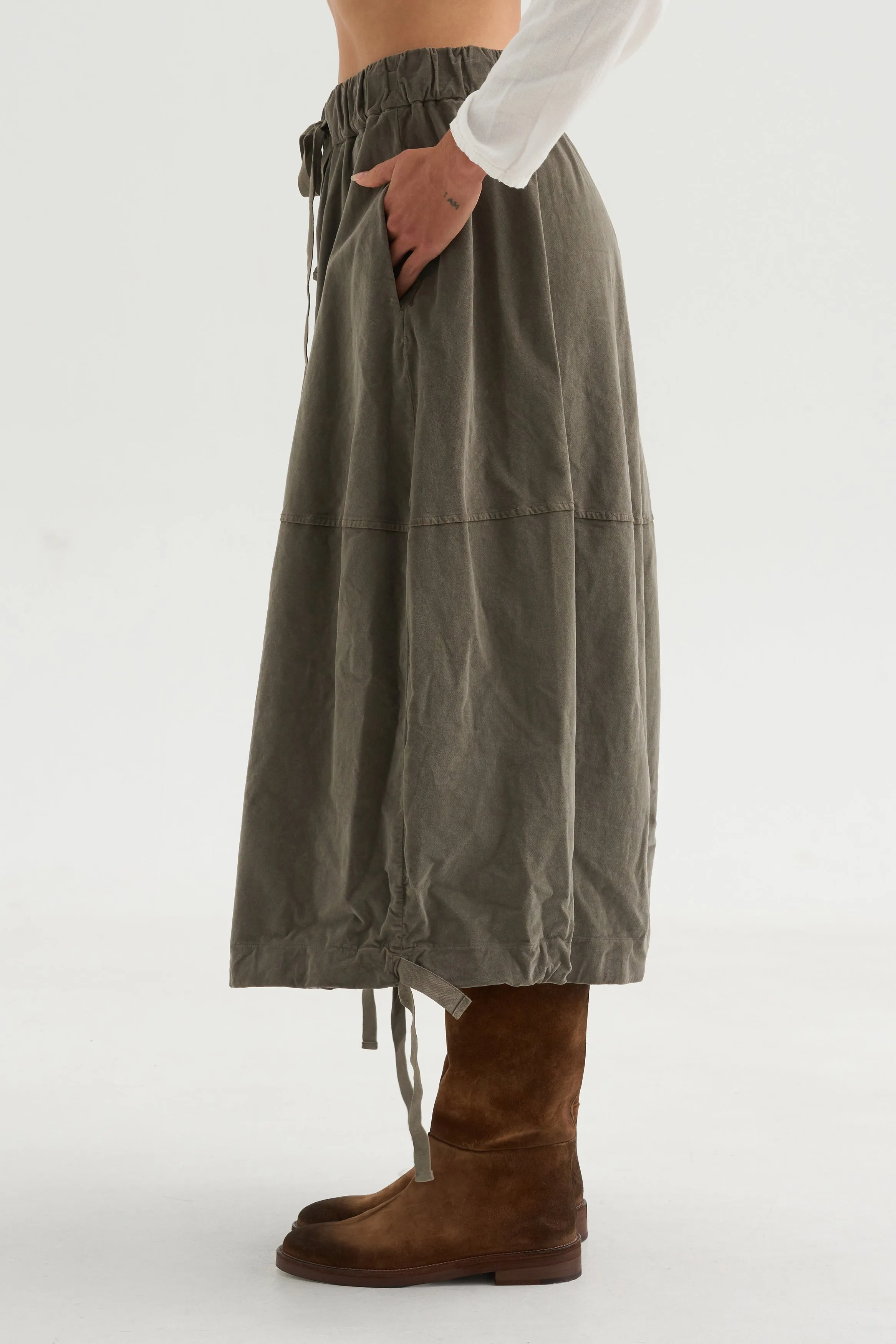 Velvet Balloon Skirt, Taupe sold by Kick Pleat product image thumbnail 3