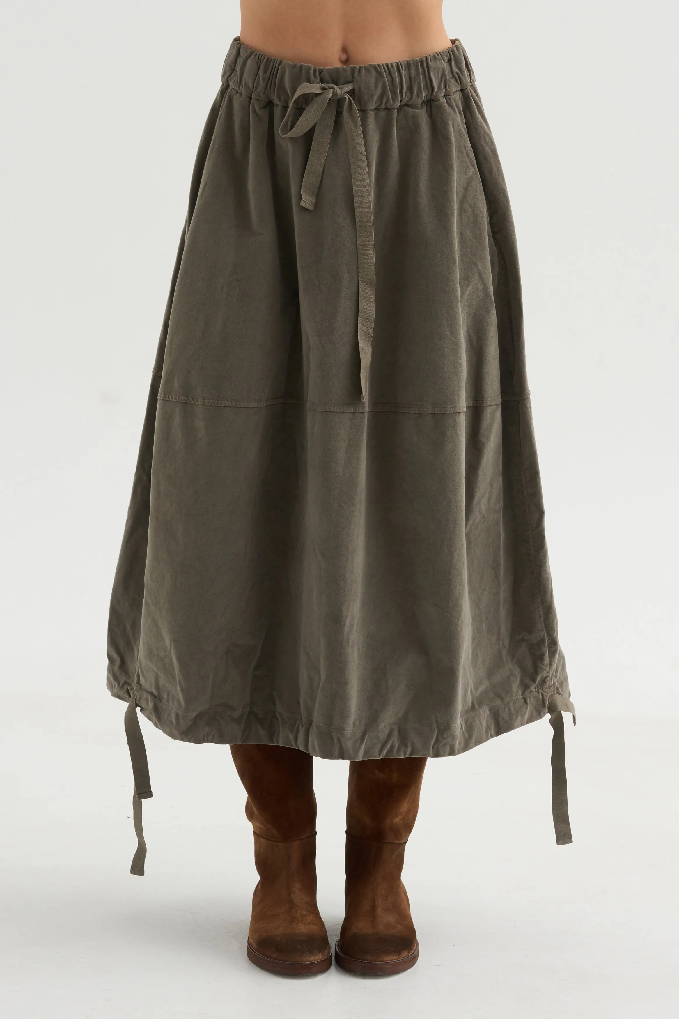 Velvet Balloon Skirt, Taupe sold by Kick Pleat product image thumbnail 2