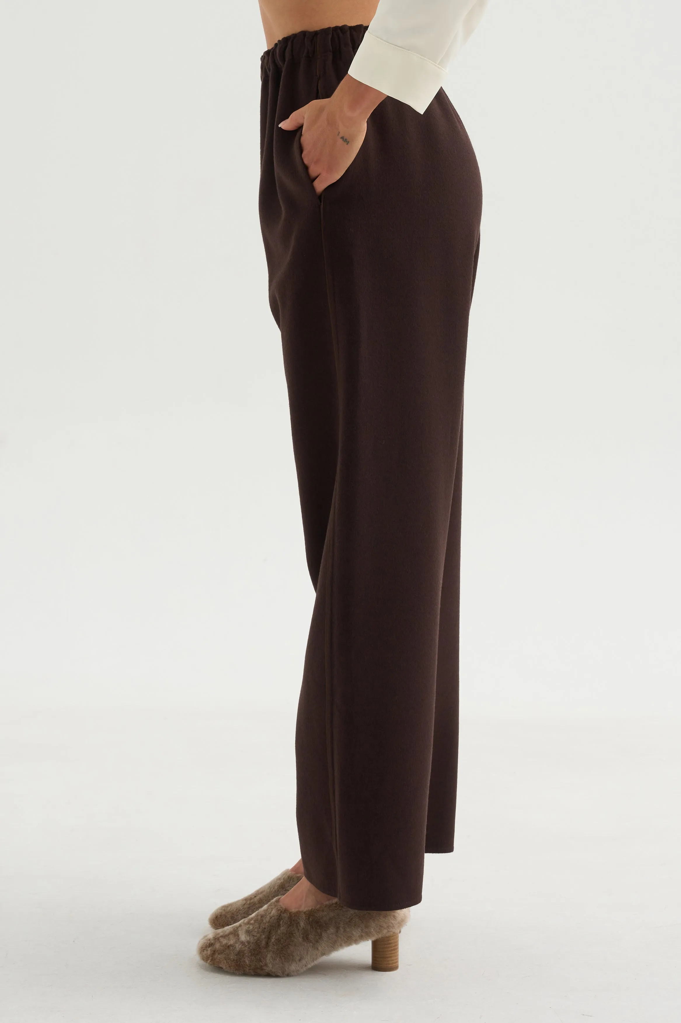 Pull-On Trousers, Chocolate sold by Kick Pleat product image thumbnail 3