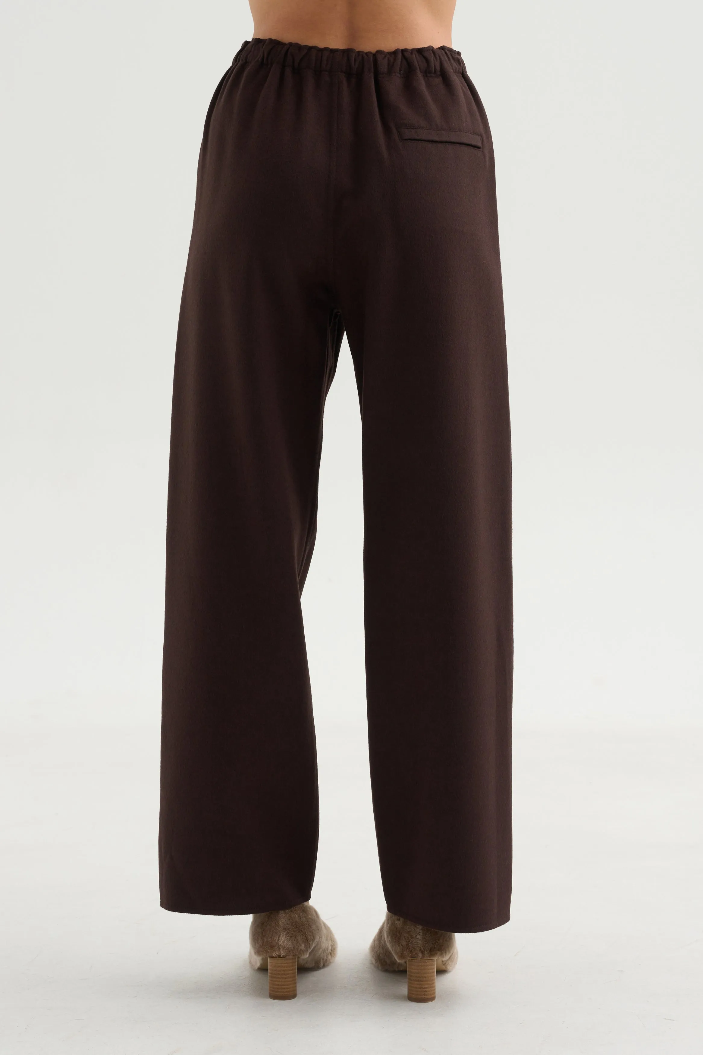 Pull-On Trousers, Chocolate sold by Kick Pleat product image thumbnail 4