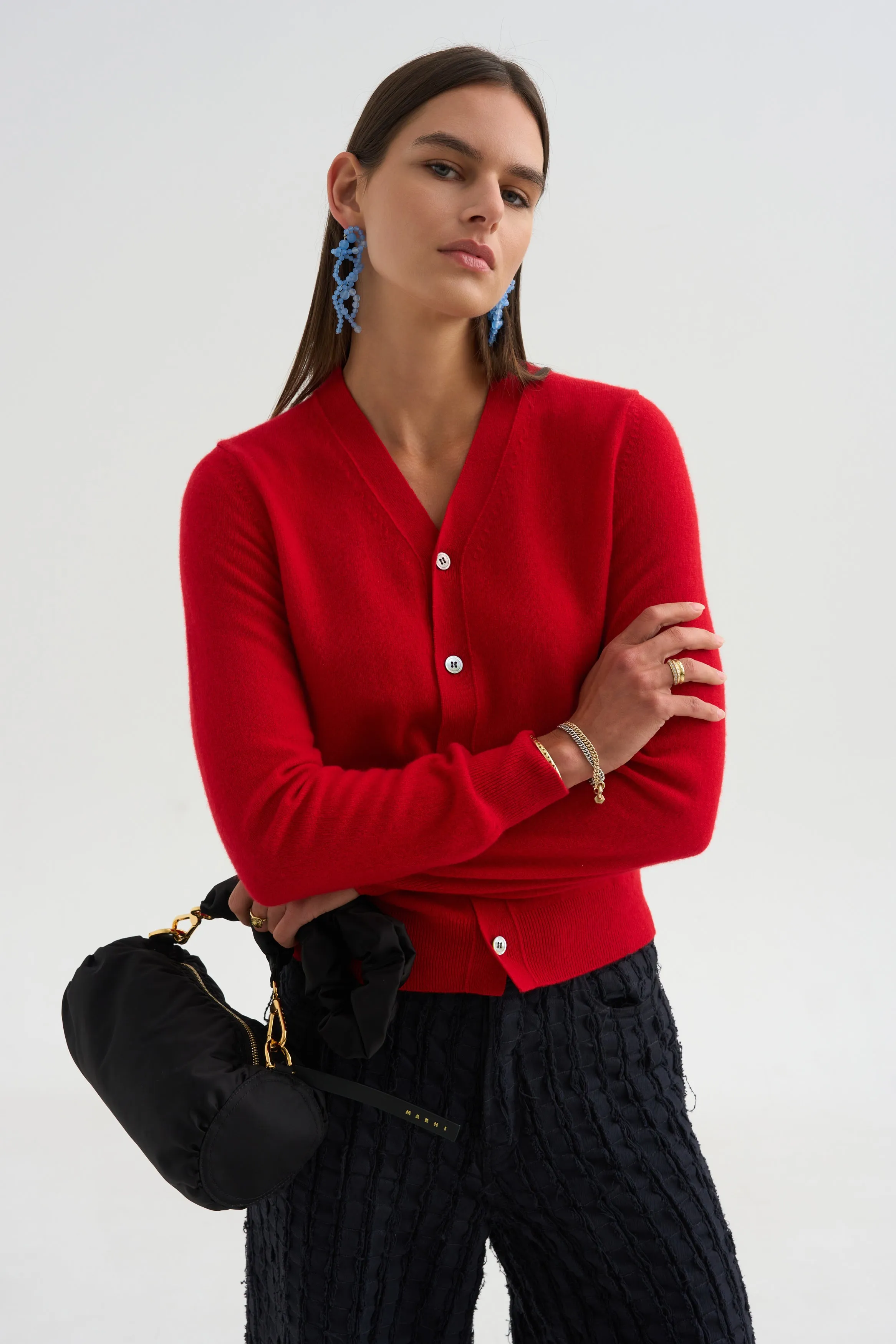 V-Neck Top, Red sold by Kick Pleat product image thumbnail 5