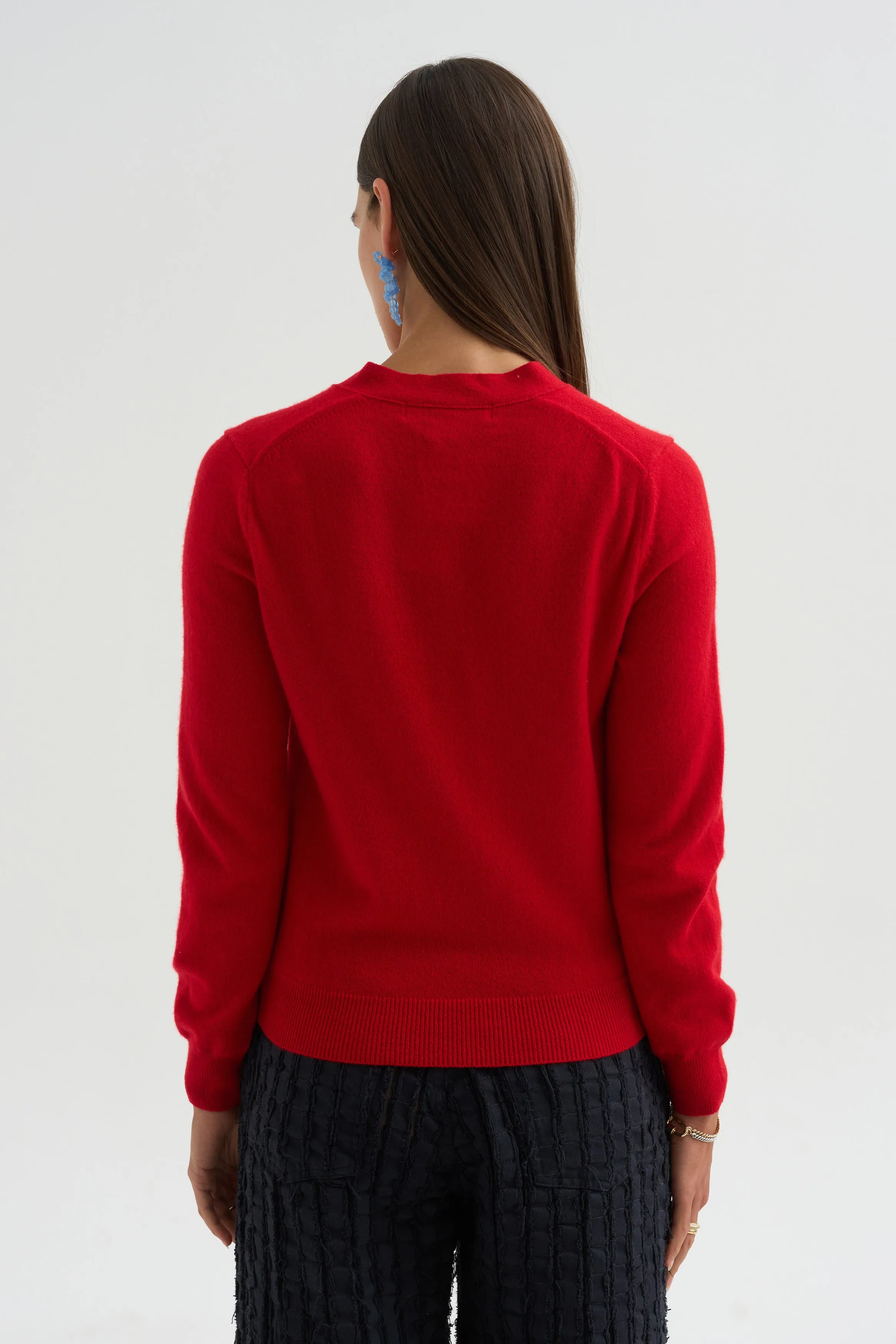 V-Neck Top, Red sold by Kick Pleat product image thumbnail 4