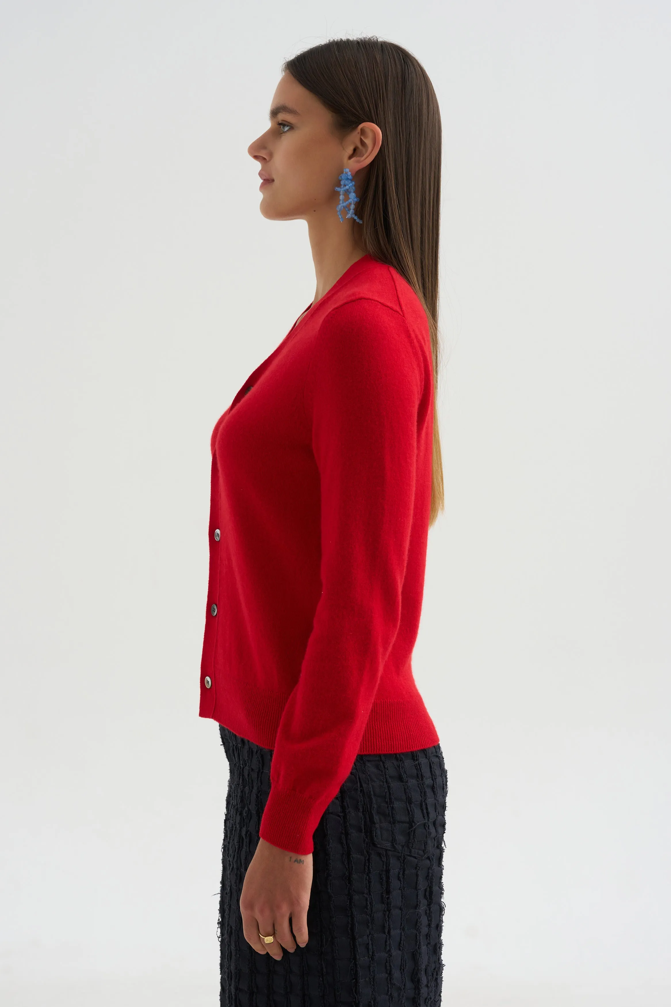 V-Neck Top, Red sold by Kick Pleat product image thumbnail 3