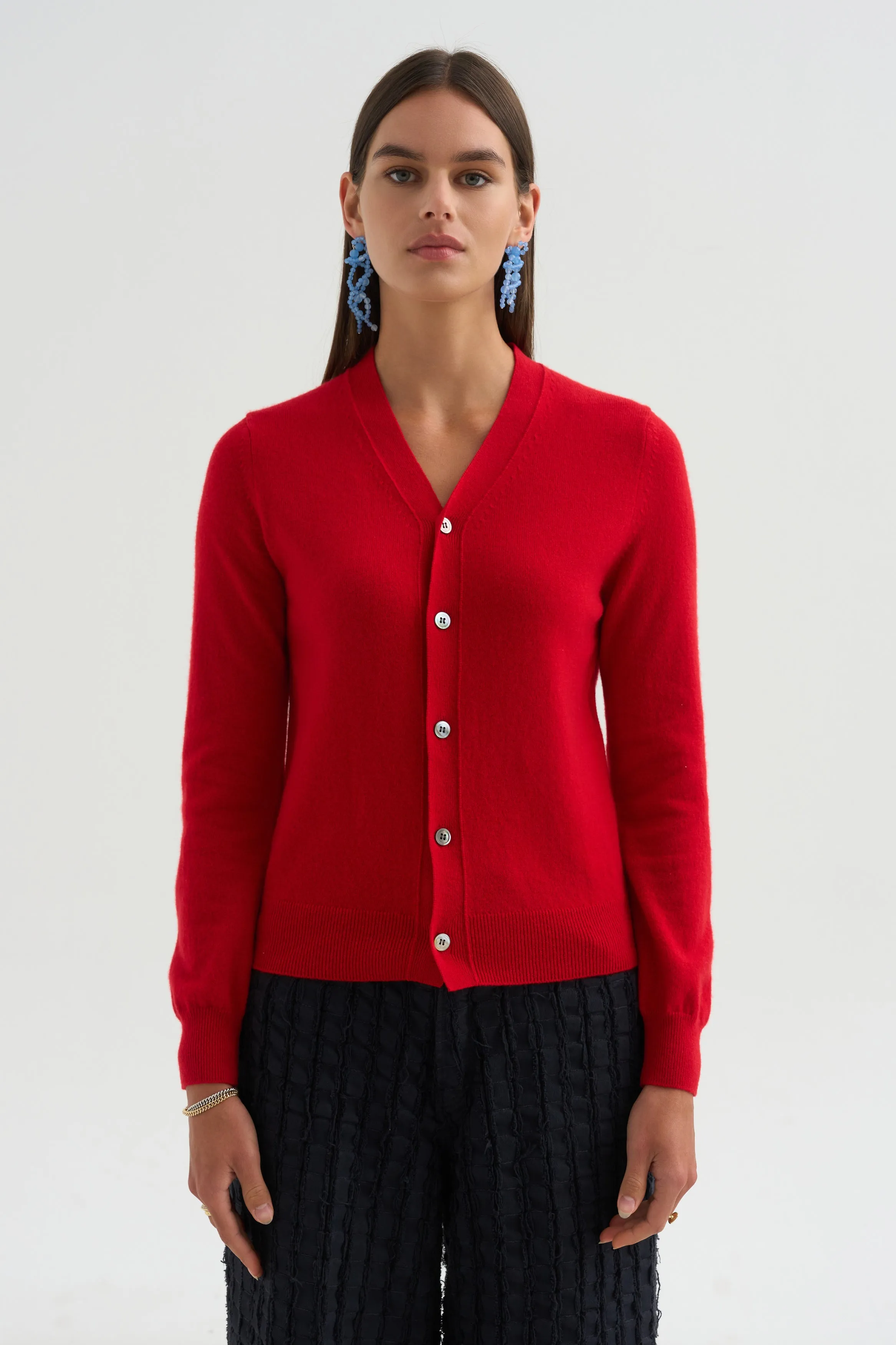 V-Neck Top, Red sold by Kick Pleat product image thumbnail 2