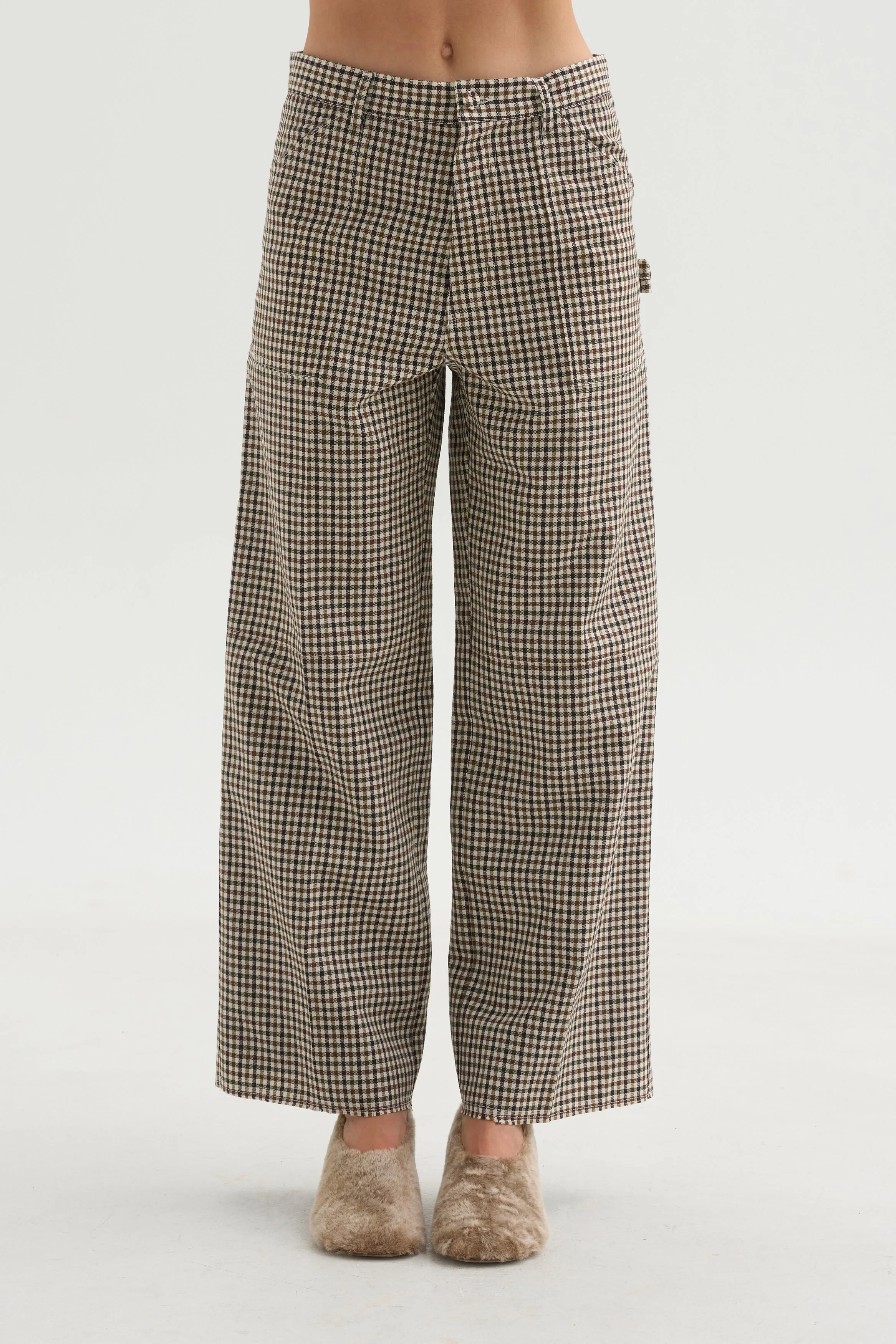 Check Trousers, Black & Cream sold by Kick Pleat product image thumbnail 2