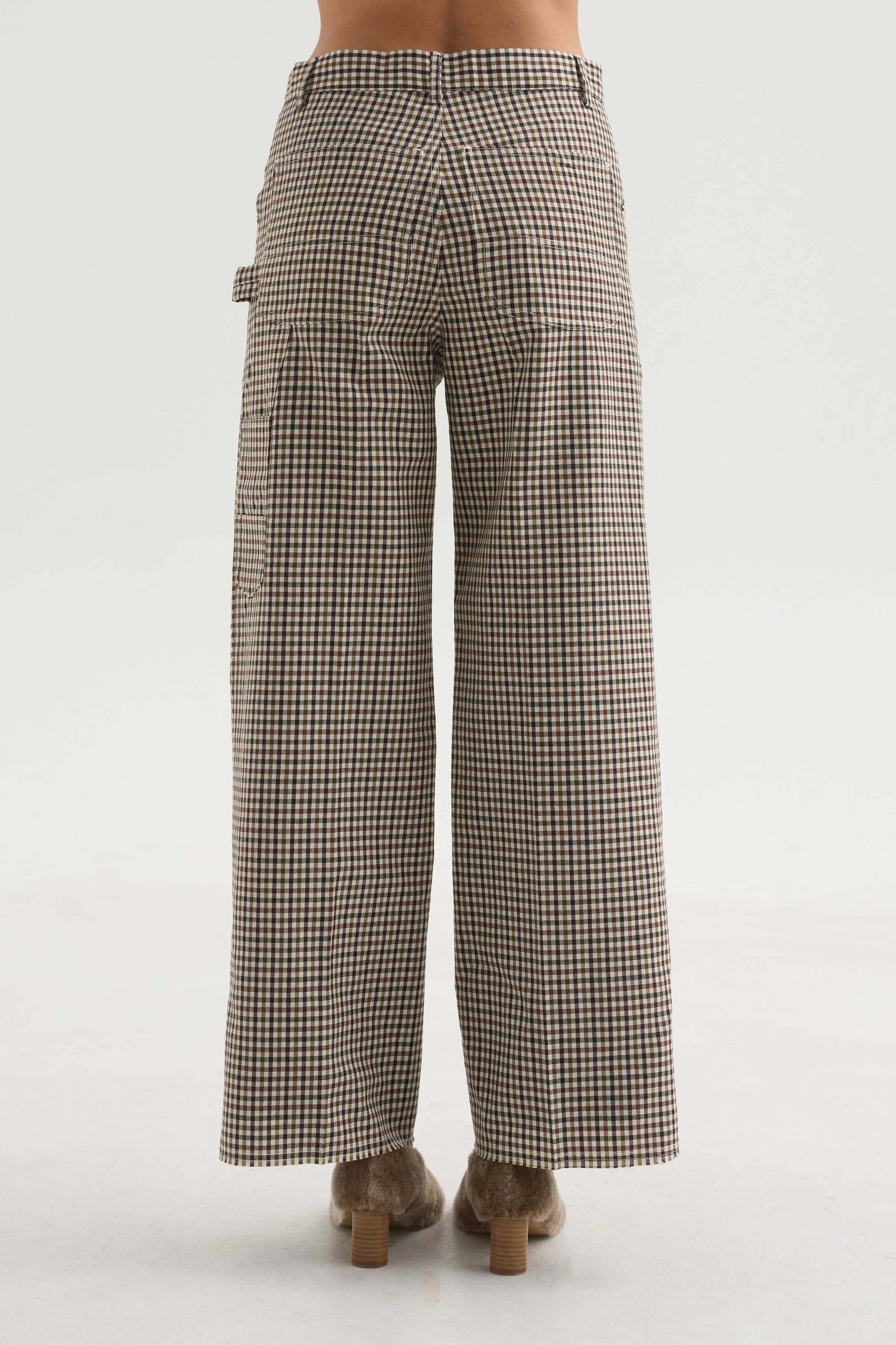 Check Trousers, Black & Cream sold by Kick Pleat product image thumbnail 4