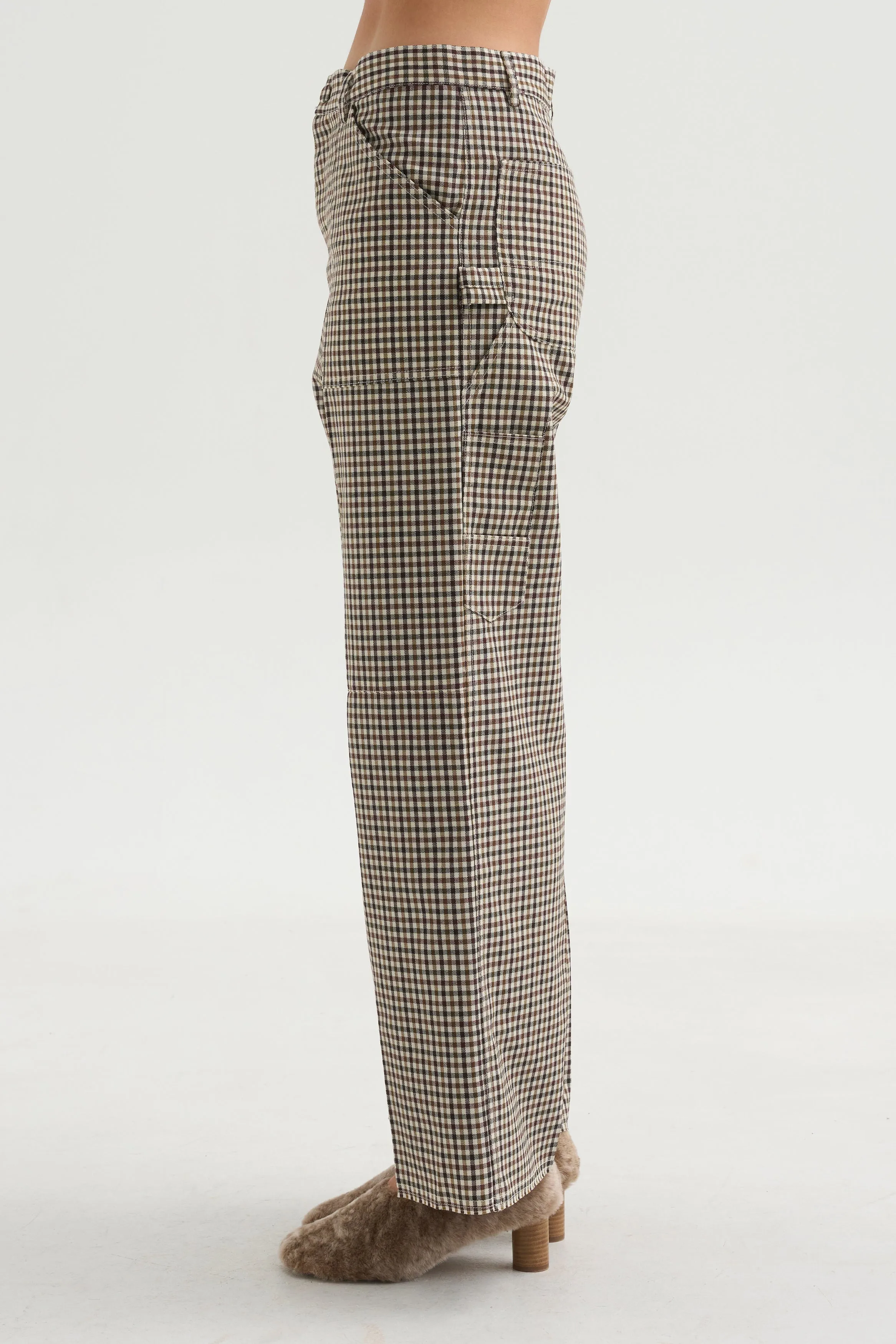 Check Trousers, Black & Cream sold by Kick Pleat product image thumbnail 3