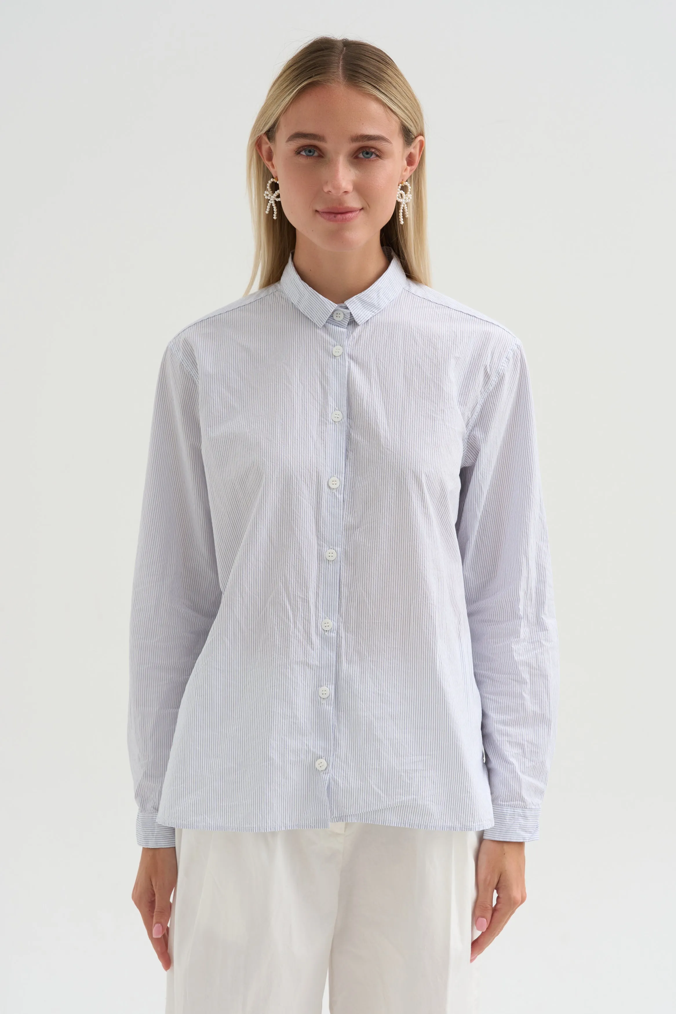Loose Tyrol Shirt, Multi Stripe sold by Kick Pleat product image thumbnail 2