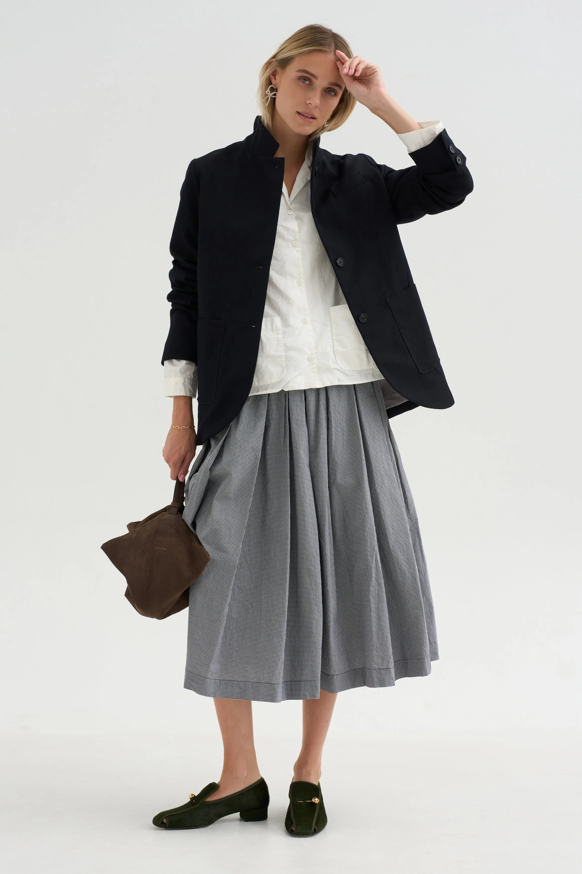 Jenny Shirt, White sold by Kick Pleat