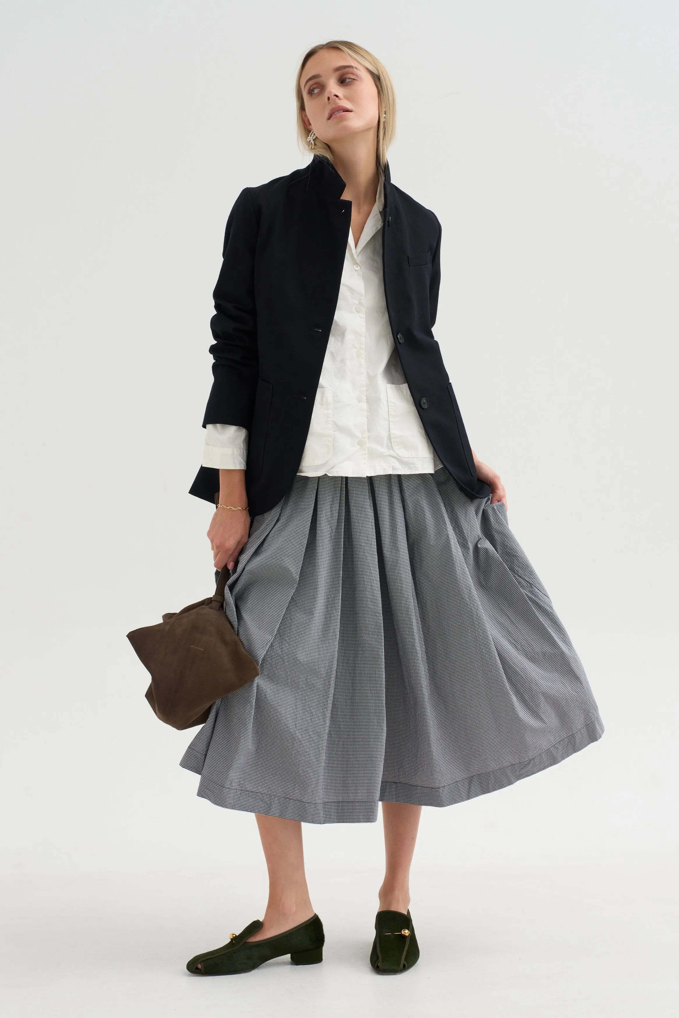 Jenny Shirt, White sold by Kick Pleat product image thumbnail 5