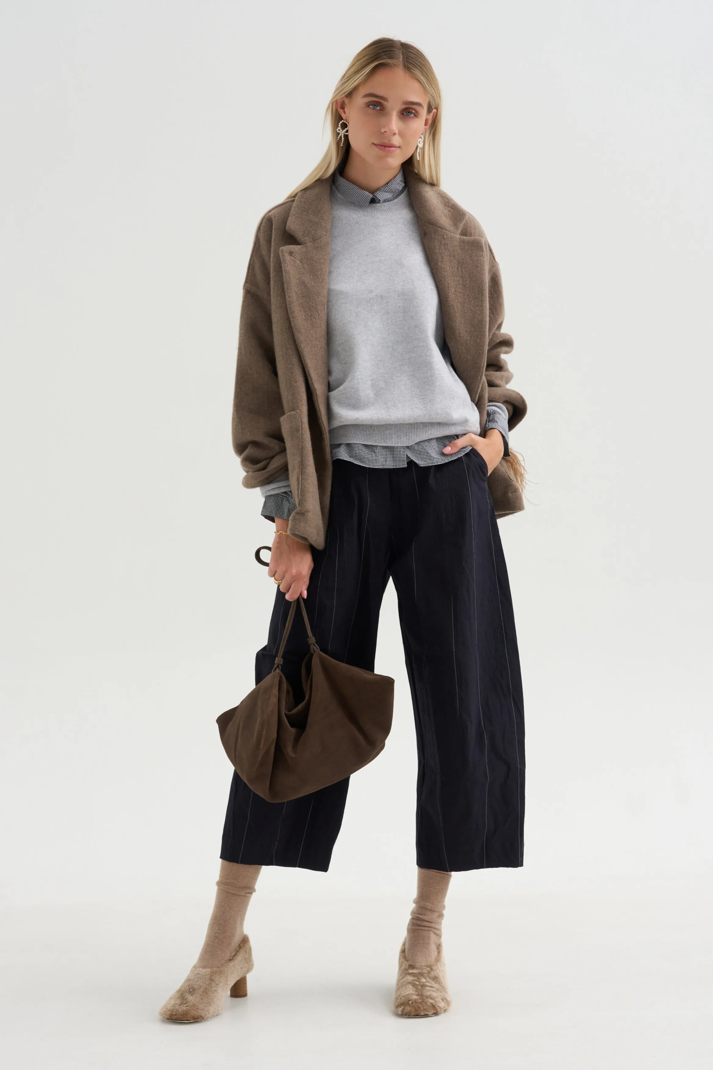 Sandra Pants, Navy sold by Kick Pleat product image thumbnail 5