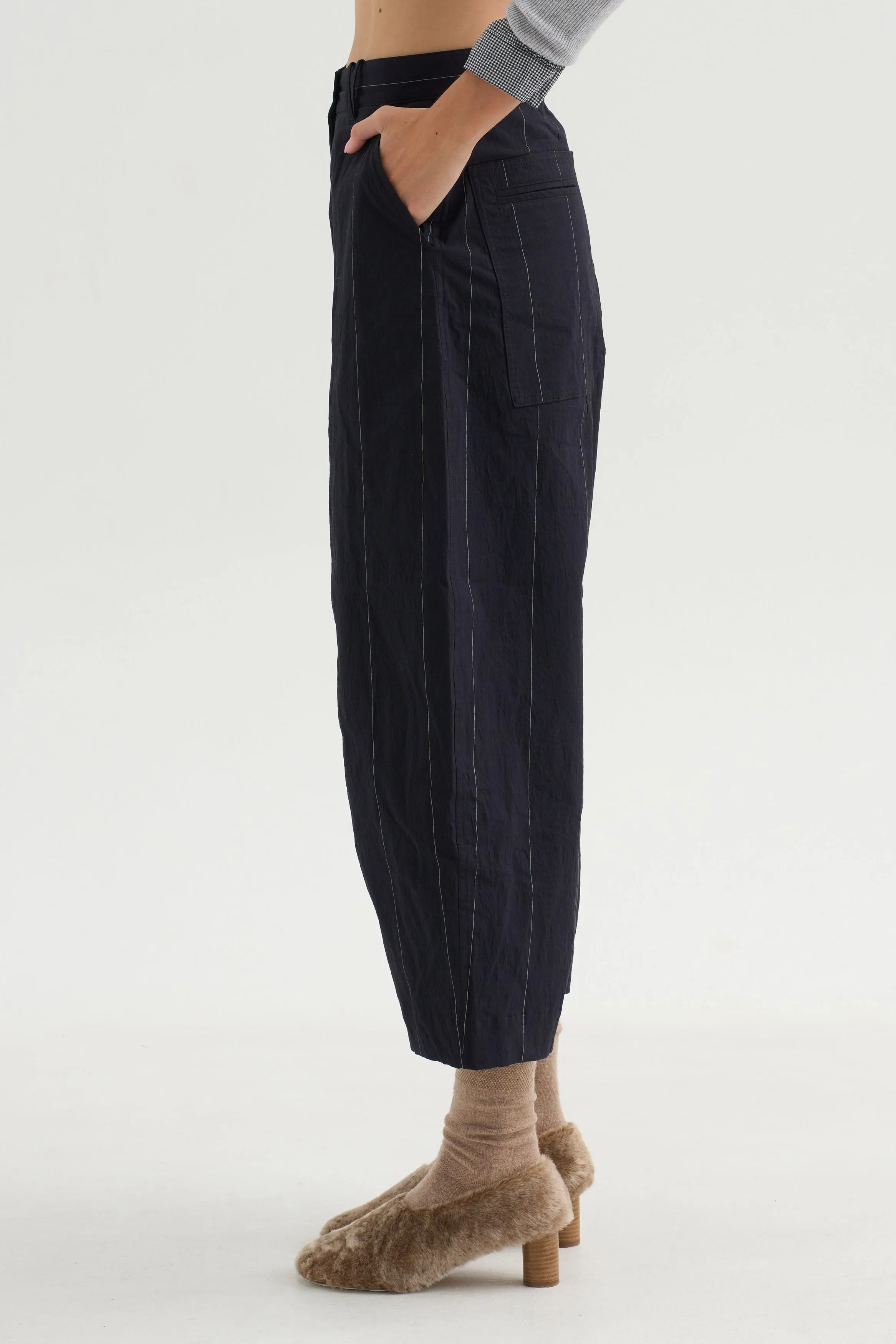 Sandra Pants, Navy sold by Kick Pleat product image thumbnail 3