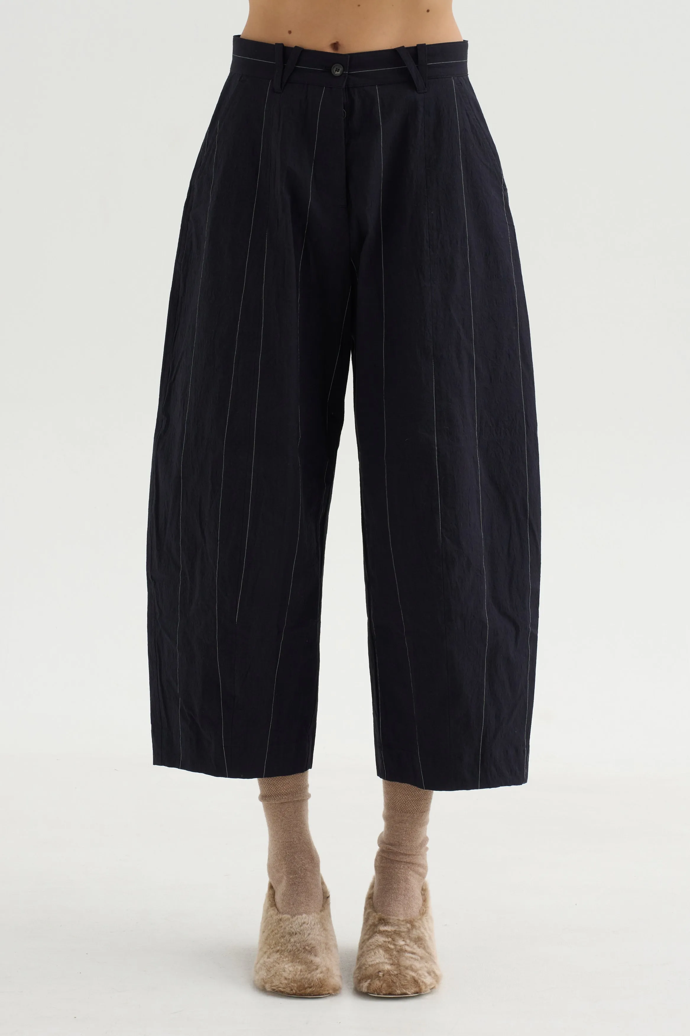 Sandra Pants, Navy sold by Kick Pleat product image thumbnail 2