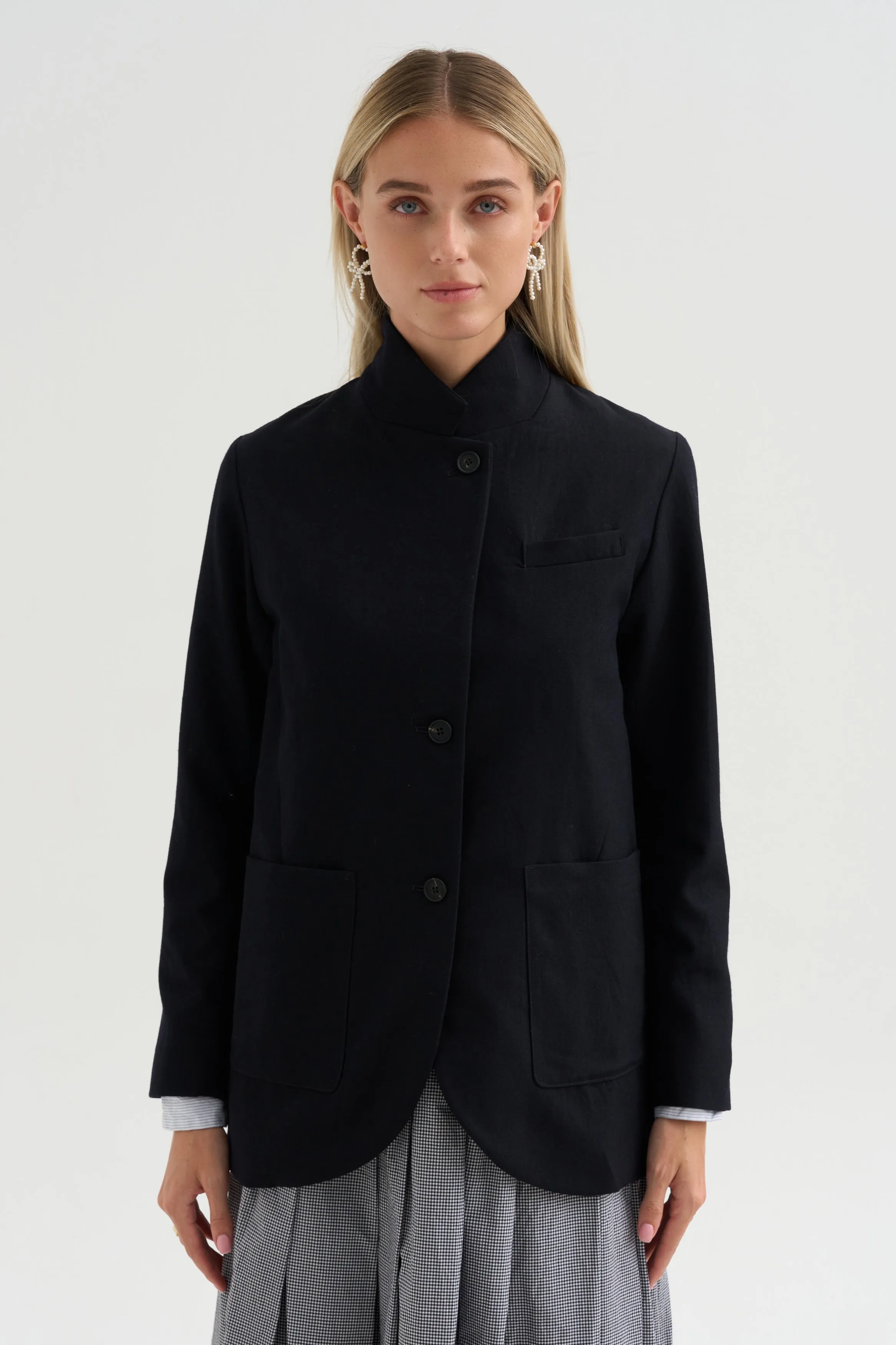 Luisa Jacket, Navy sold by Kick Pleat product image thumbnail 2