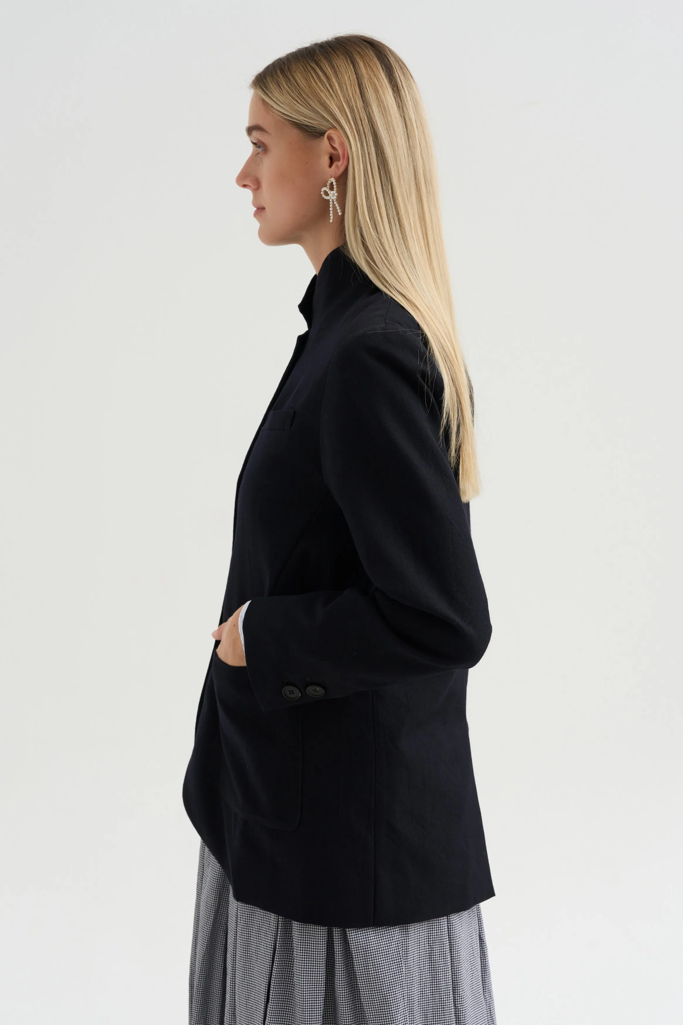 Luisa Jacket, Navy sold by Kick Pleat product image thumbnail 3