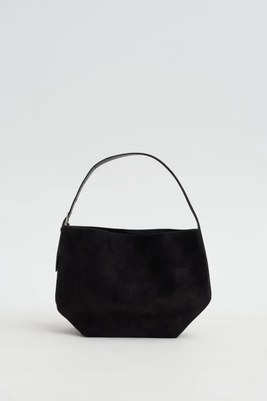 Medium Belted Suede Tote, Espresso made by Toteme