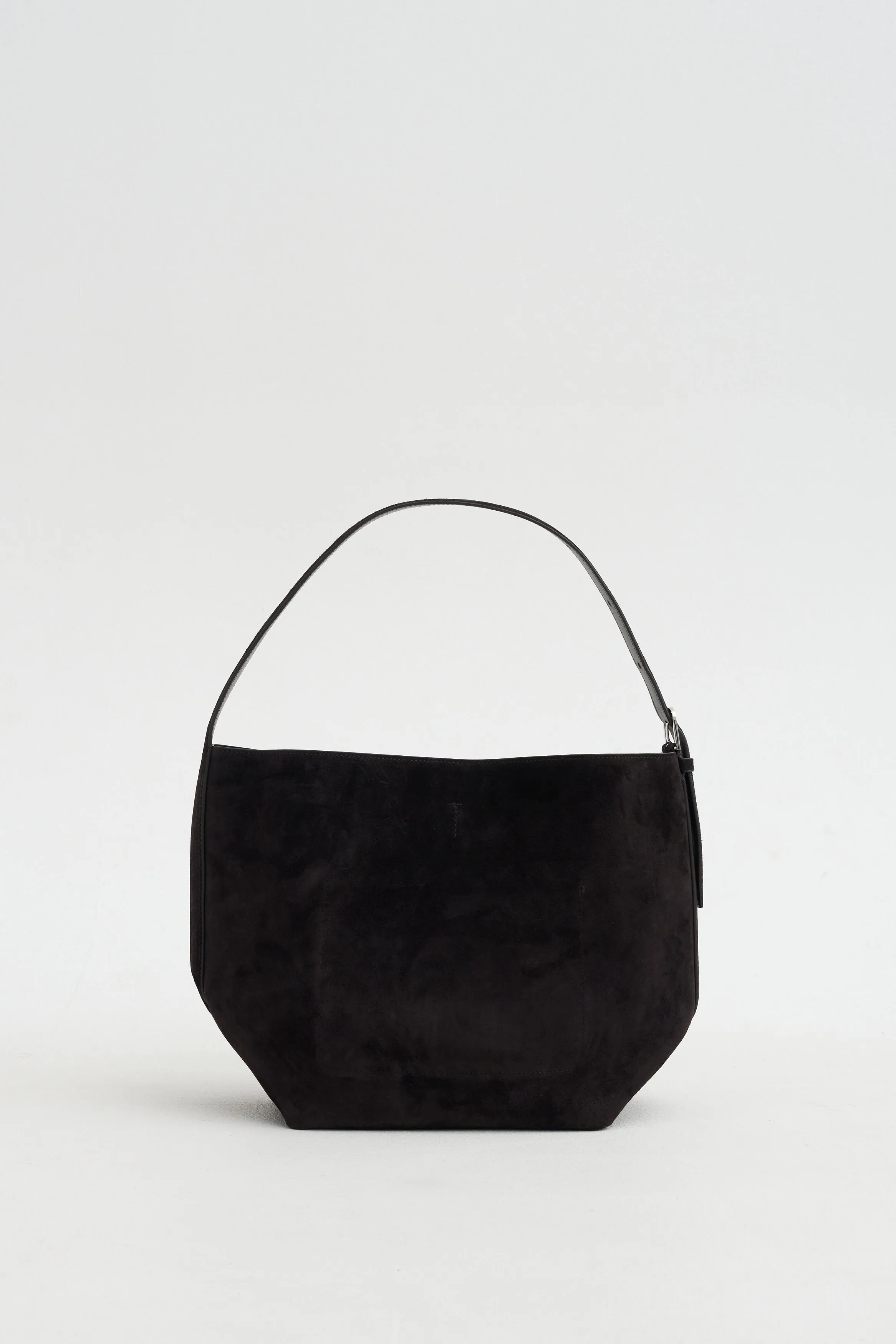 Medium Belted Suede Tote, Espresso sold by Kick Pleat product image thumbnail 3