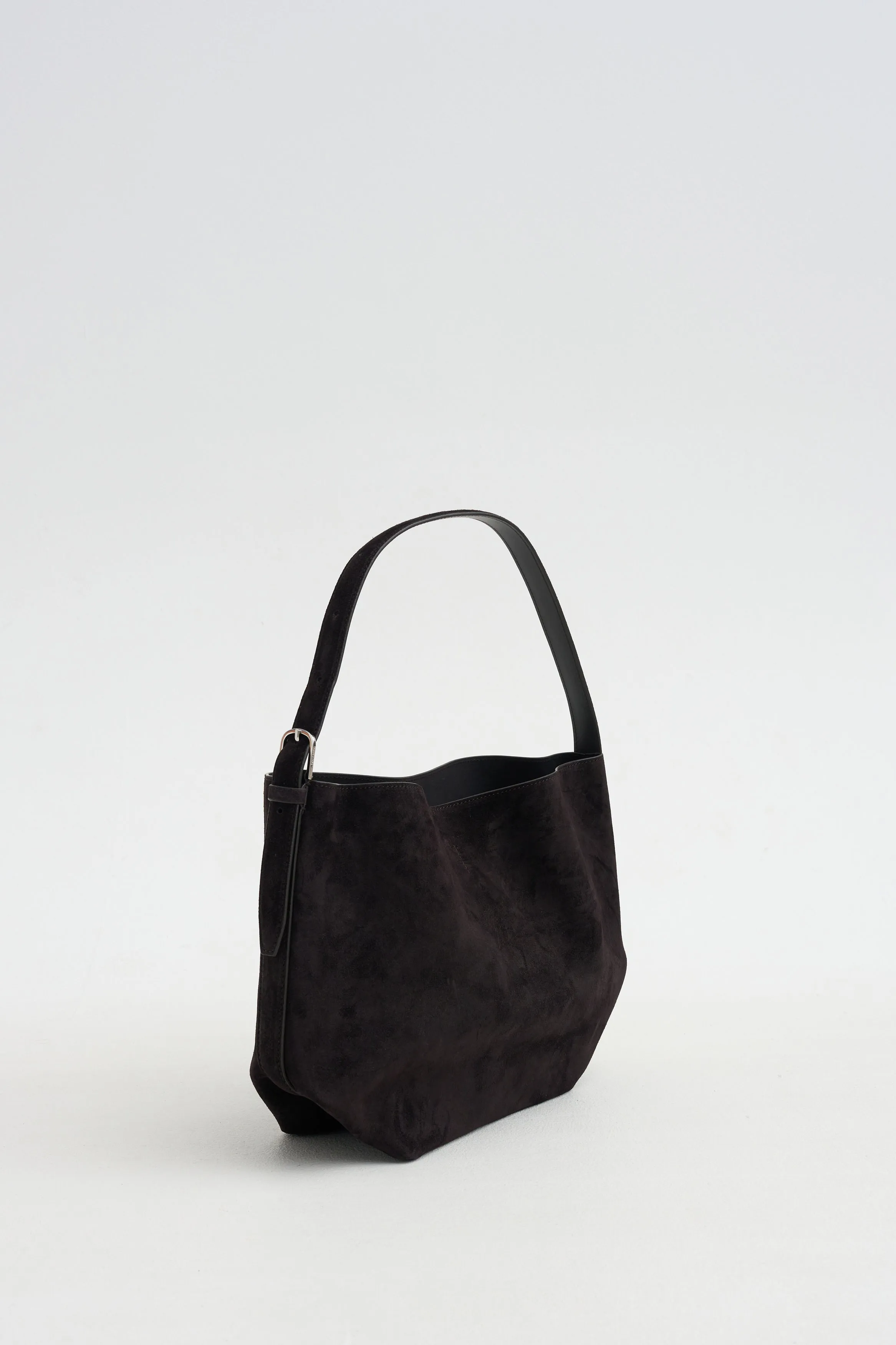 Medium Belted Suede Tote, Espresso sold by Kick Pleat product image thumbnail 2
