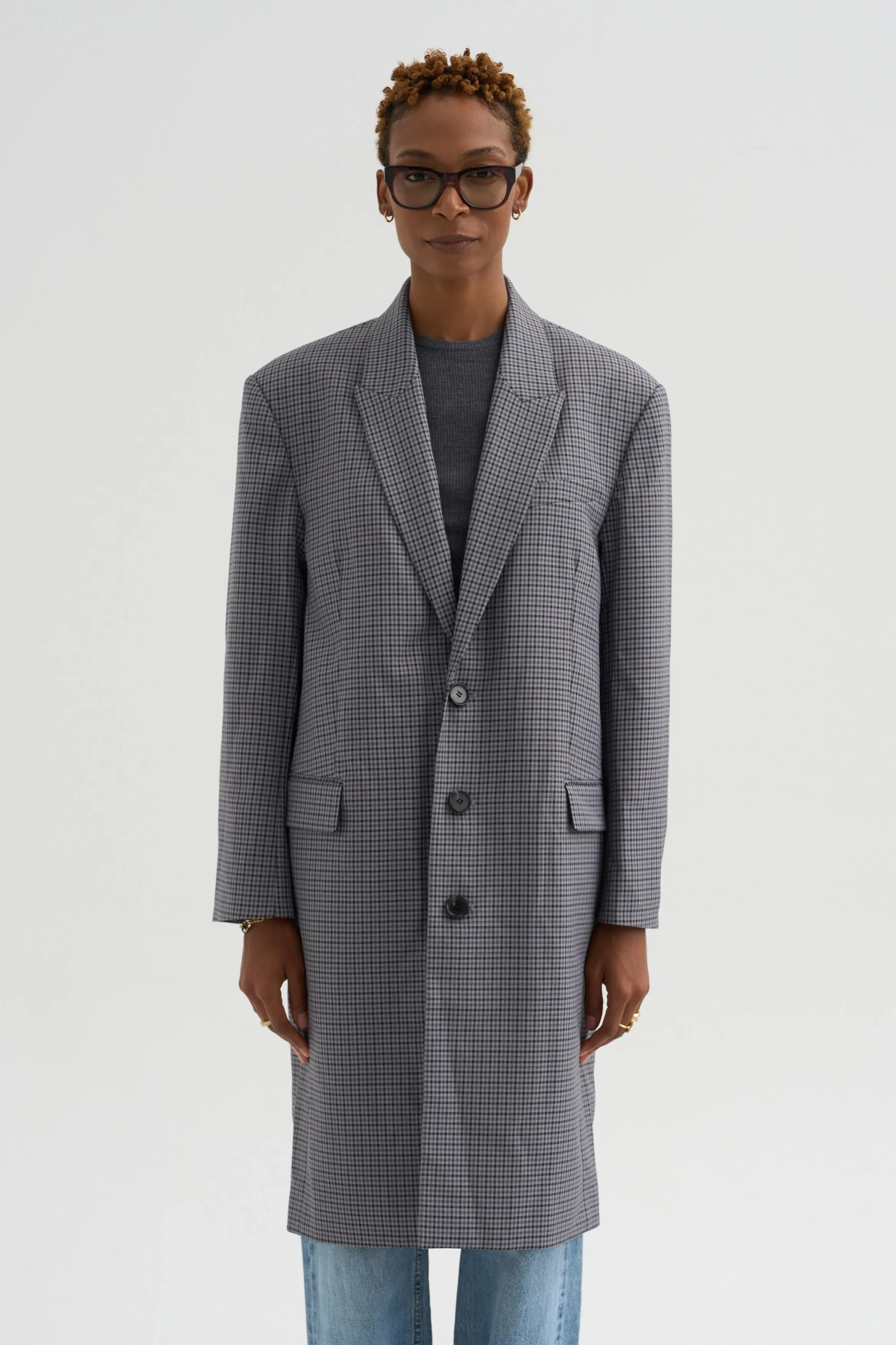 Menswear Tech Twill Tailored Coat, Grey Multi sold by Kick Pleat product image thumbnail 2