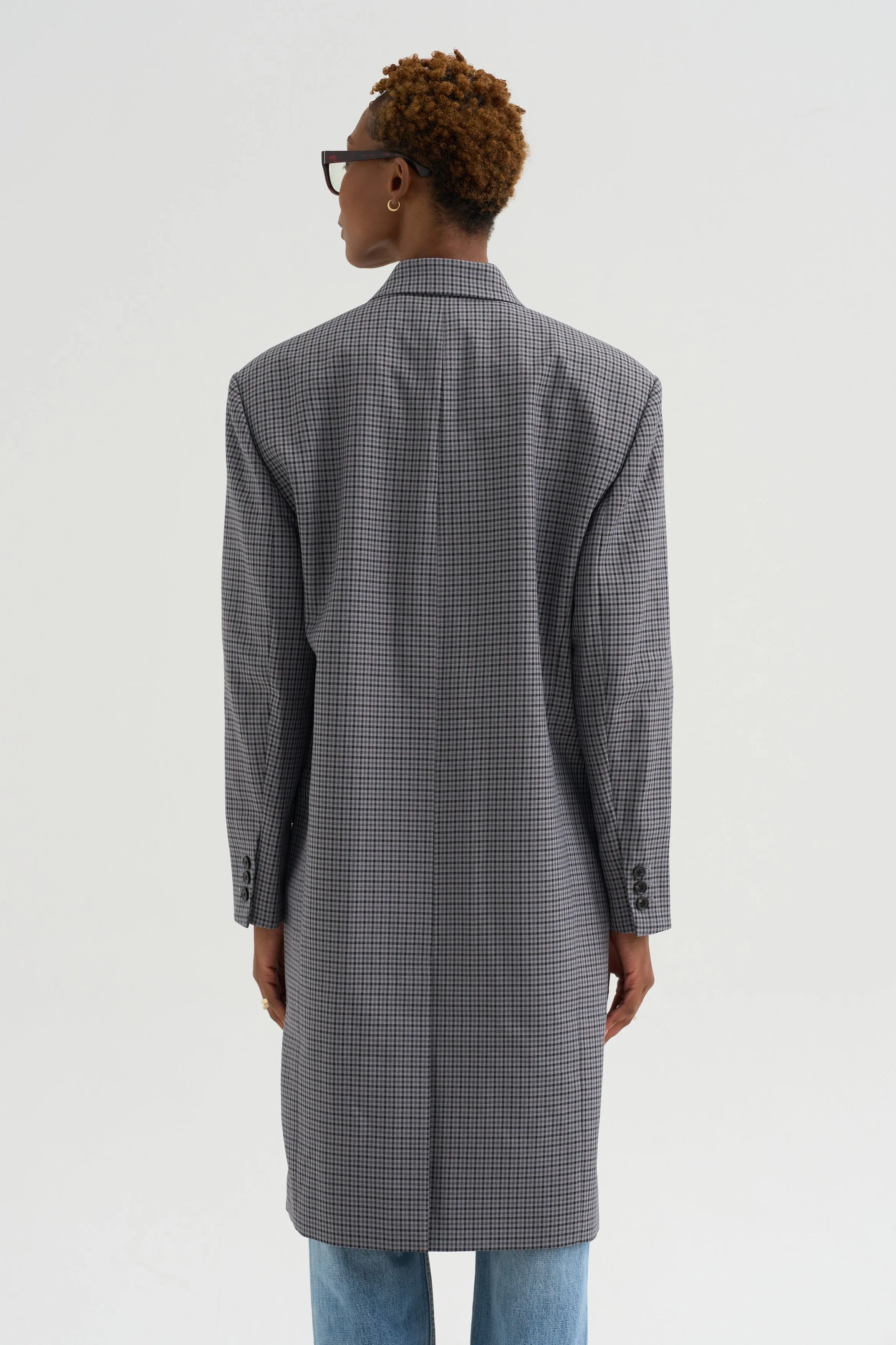 Menswear Tech Twill Tailored Coat, Grey Multi sold by Kick Pleat product image thumbnail 4