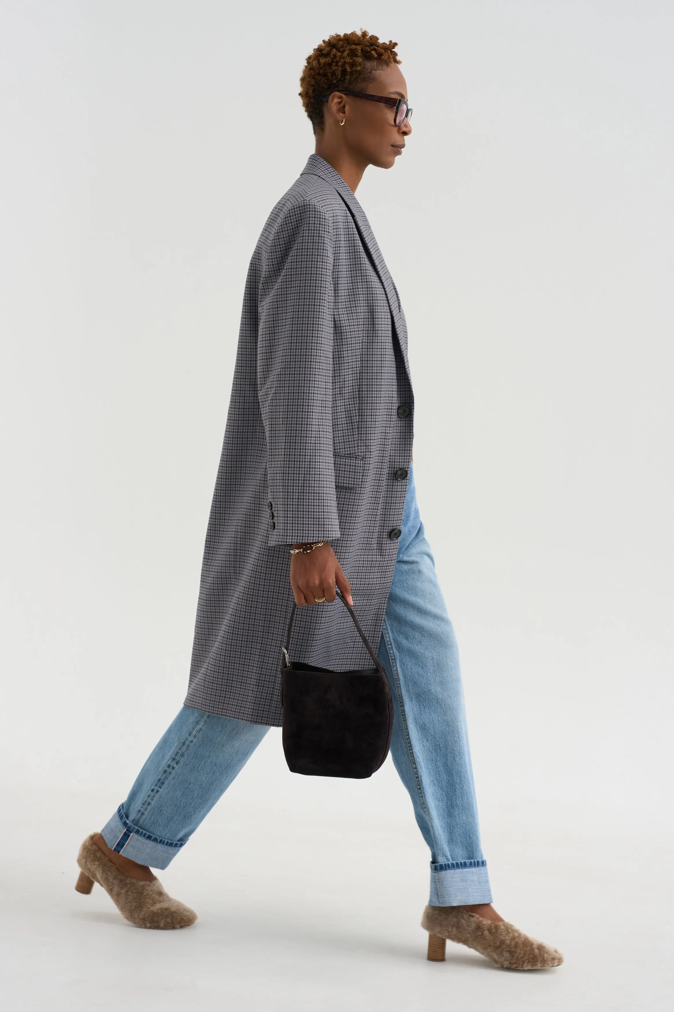 Menswear Tech Twill Tailored Coat, Grey Multi sold by Kick Pleat product image thumbnail 5