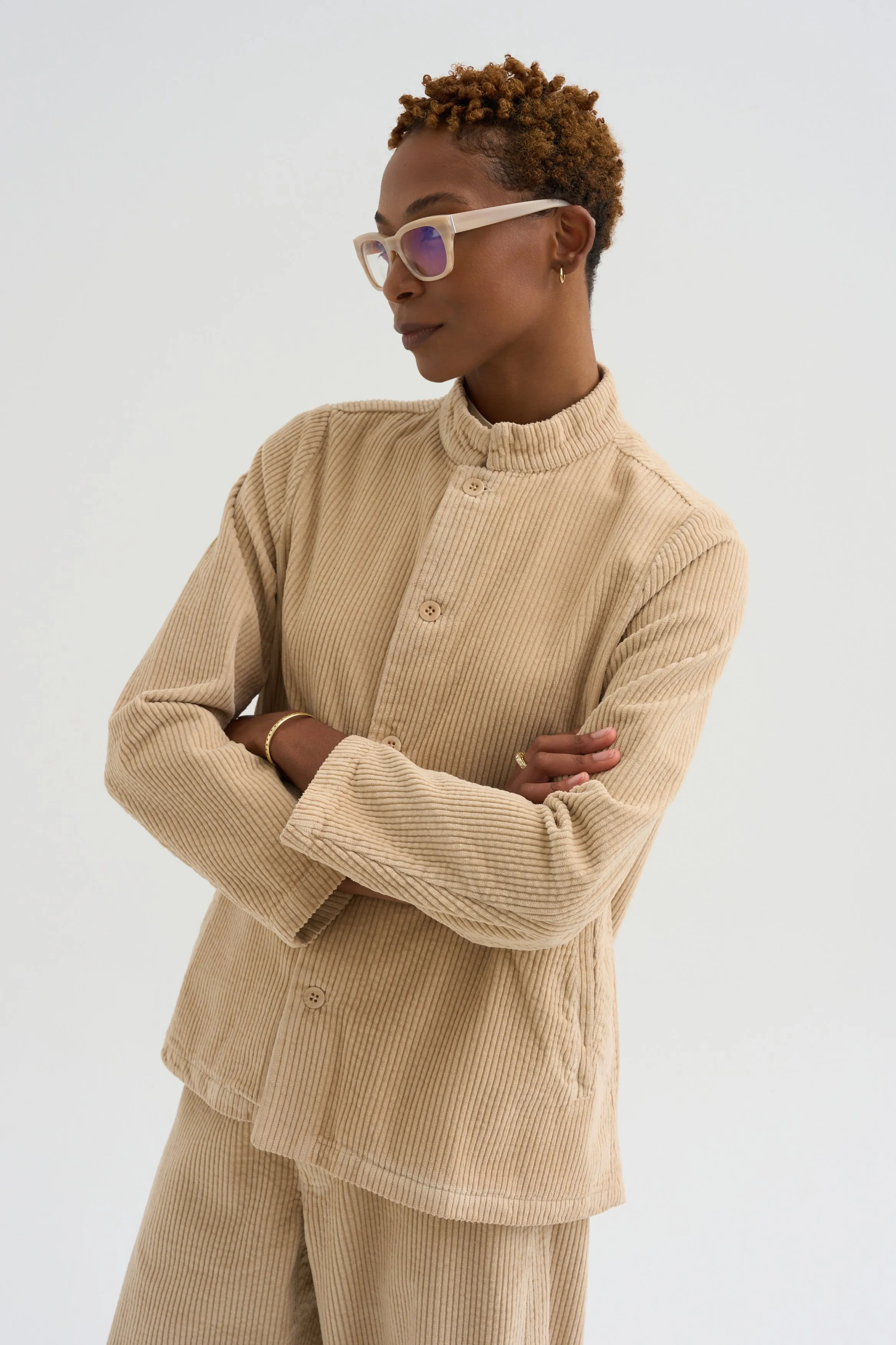 Giacca Pireo - Velluto, Tapioca sold by Kick Pleat