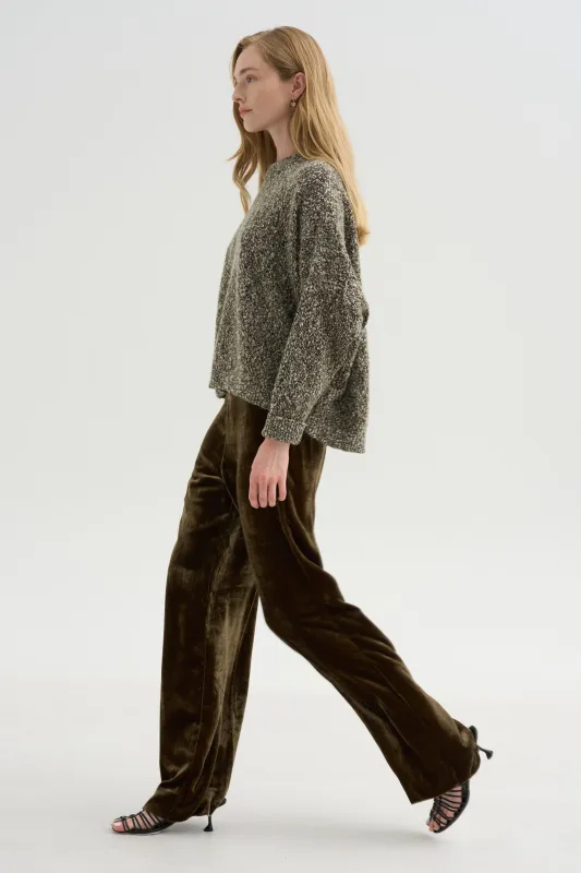 Velvet Trouser, Tortora made by P.A.R.O.S.H.