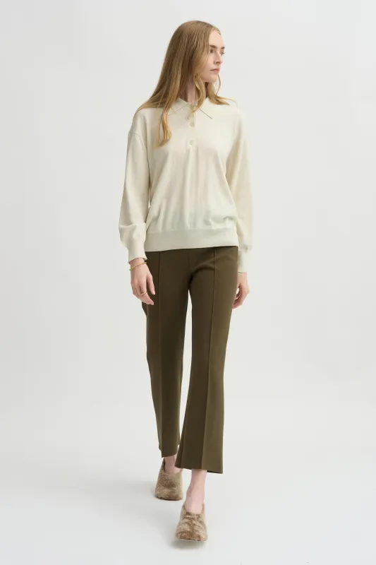 Elyse Oversized Polo, Ivory made by High Sport