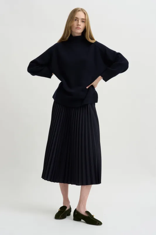 Mockneck Sweater, Deep Night made by Allude