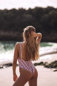 CORA ONE PIECE (CANDY STRIPE) sold by Bright Swimwear