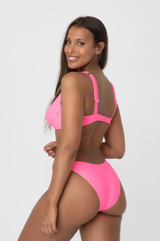 CAPRI BOTTOM (BUBBLE GUM) sold by Bright Swimwear