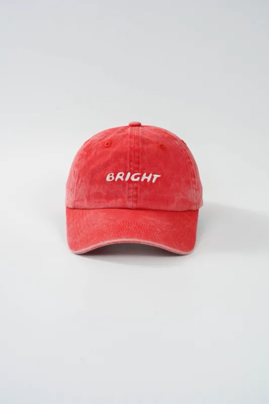 Bright Cap (Washed Red With White Logo) made by Bright Swimwear