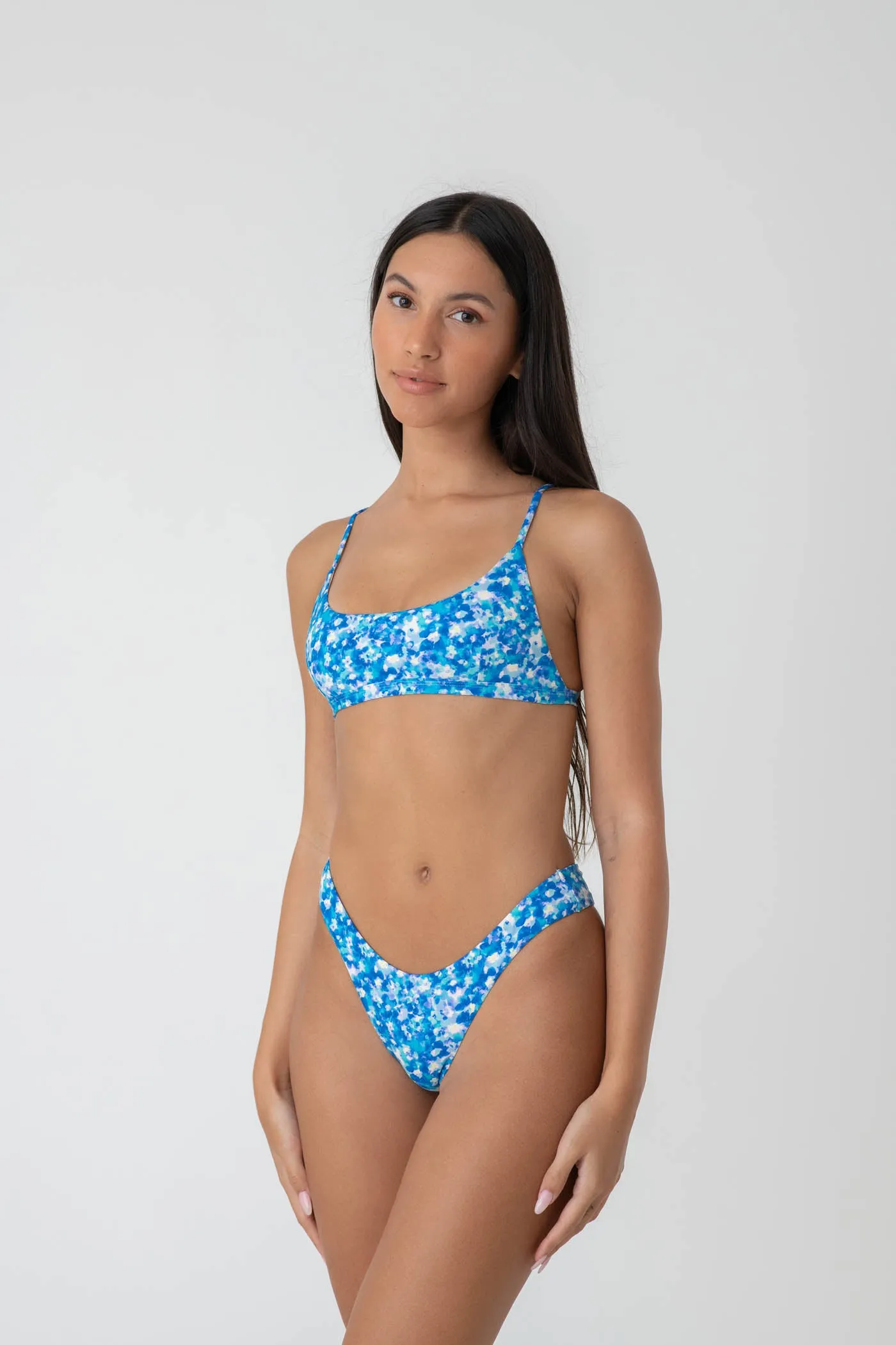 Bali Bottom (Aqua Floral) sold by Bright Swimwear product image thumbnail 4