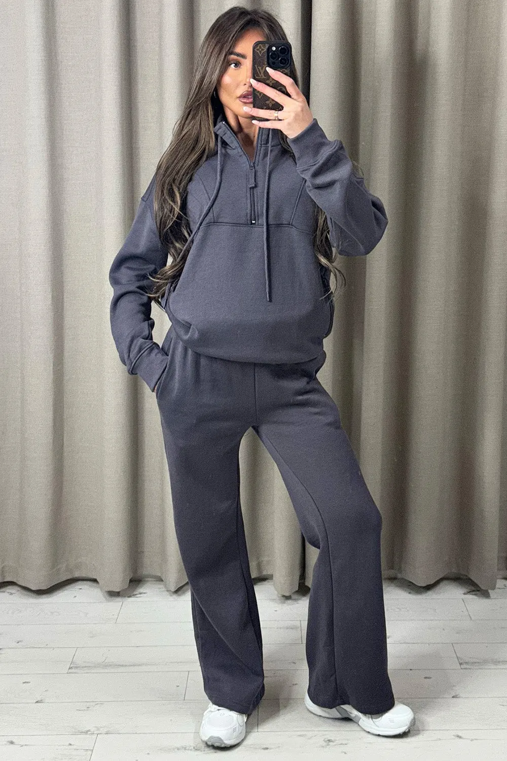 Marley Charcoal Fleece Lined Half Zip Co Ord sold by Lasula product image thumbnail 2