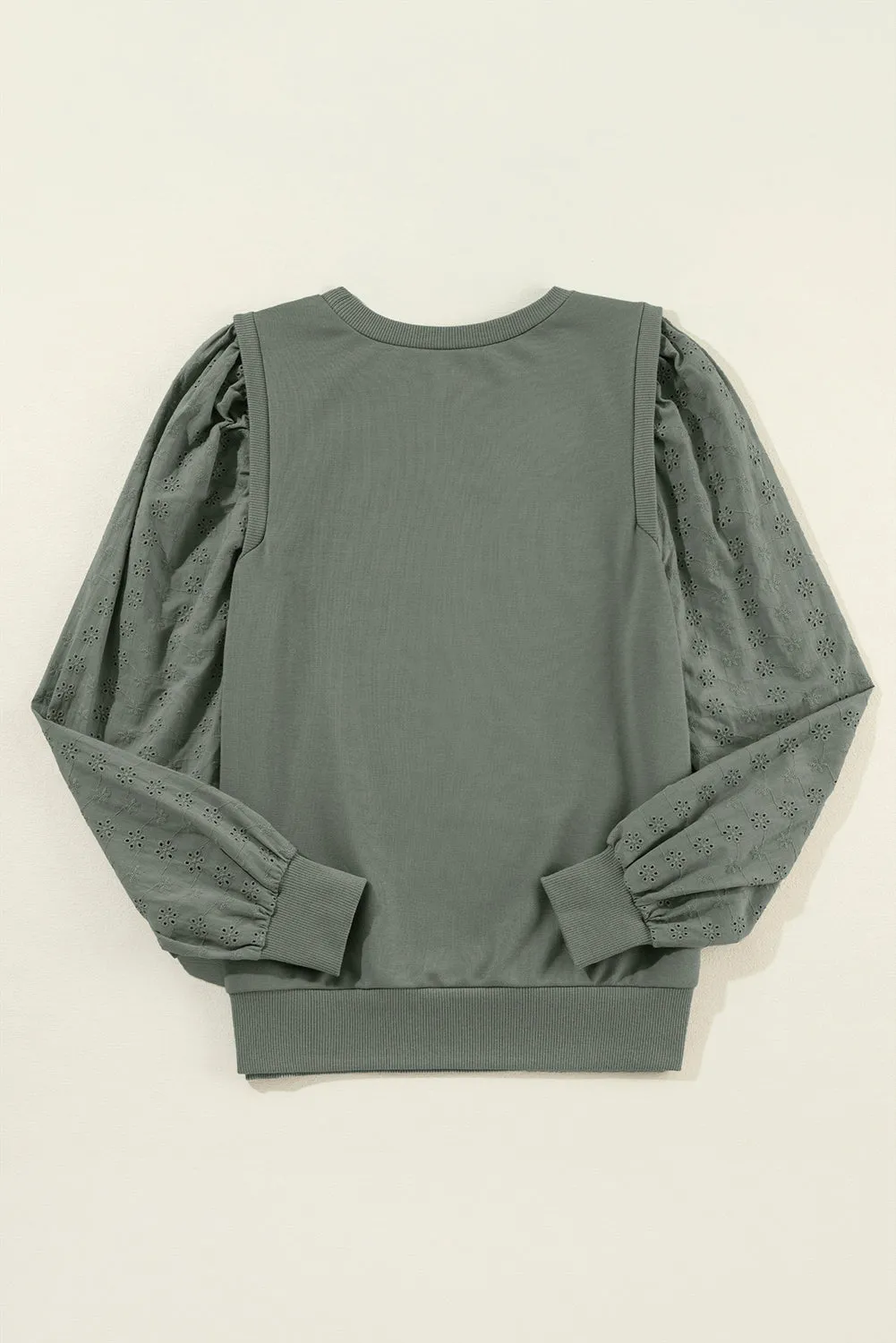 Valerie Solid Patchwork Sleeve Sweatshirt sold by Threaded Pear product image thumbnail 4